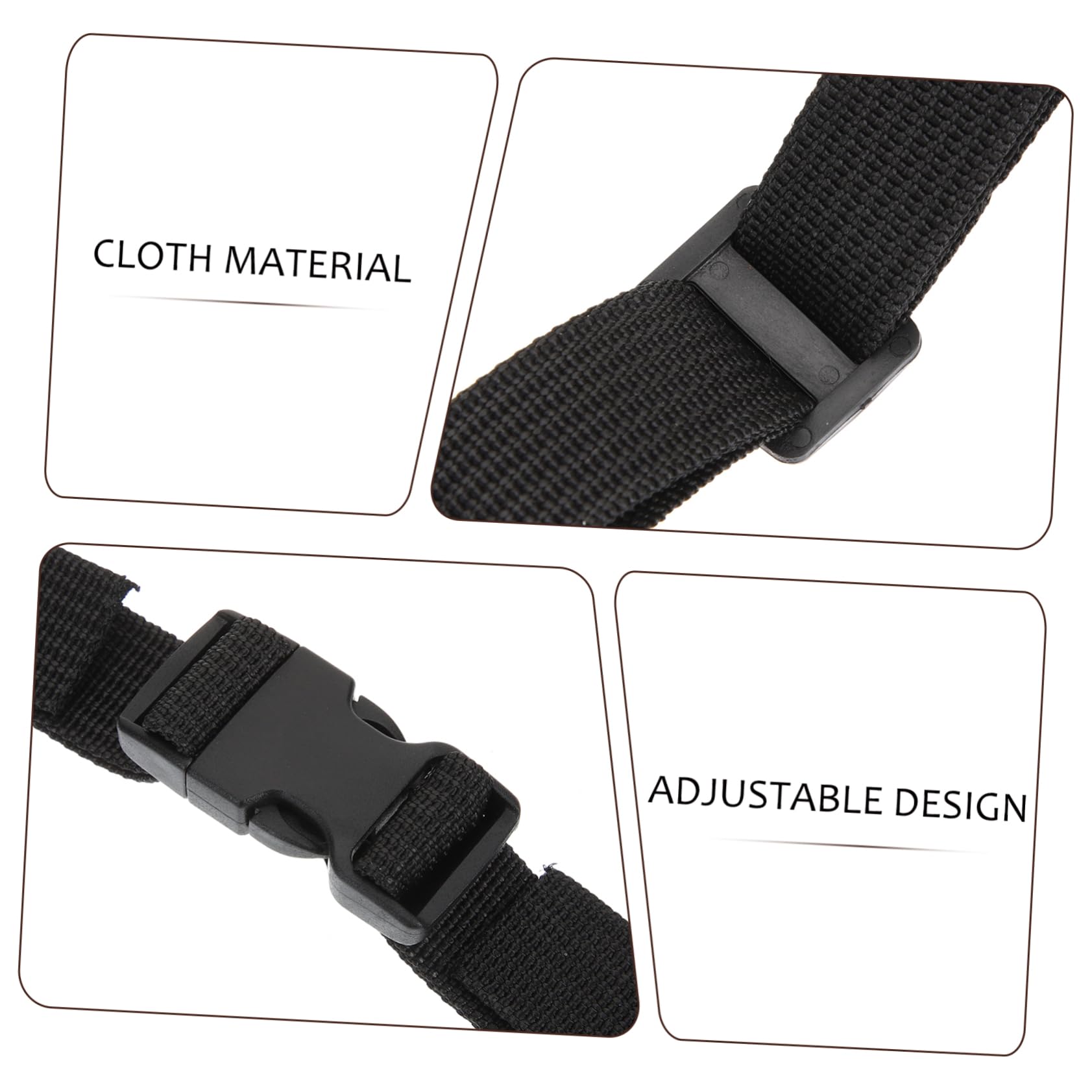 3 cinghie per bagagli regolabili, colore nero, 31 cm, per bagaglio a mano, zaino