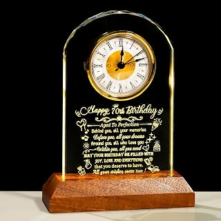 Arikyrist 70th Birthday Clock Gifts for Women Men 70 Year Old Keepsake