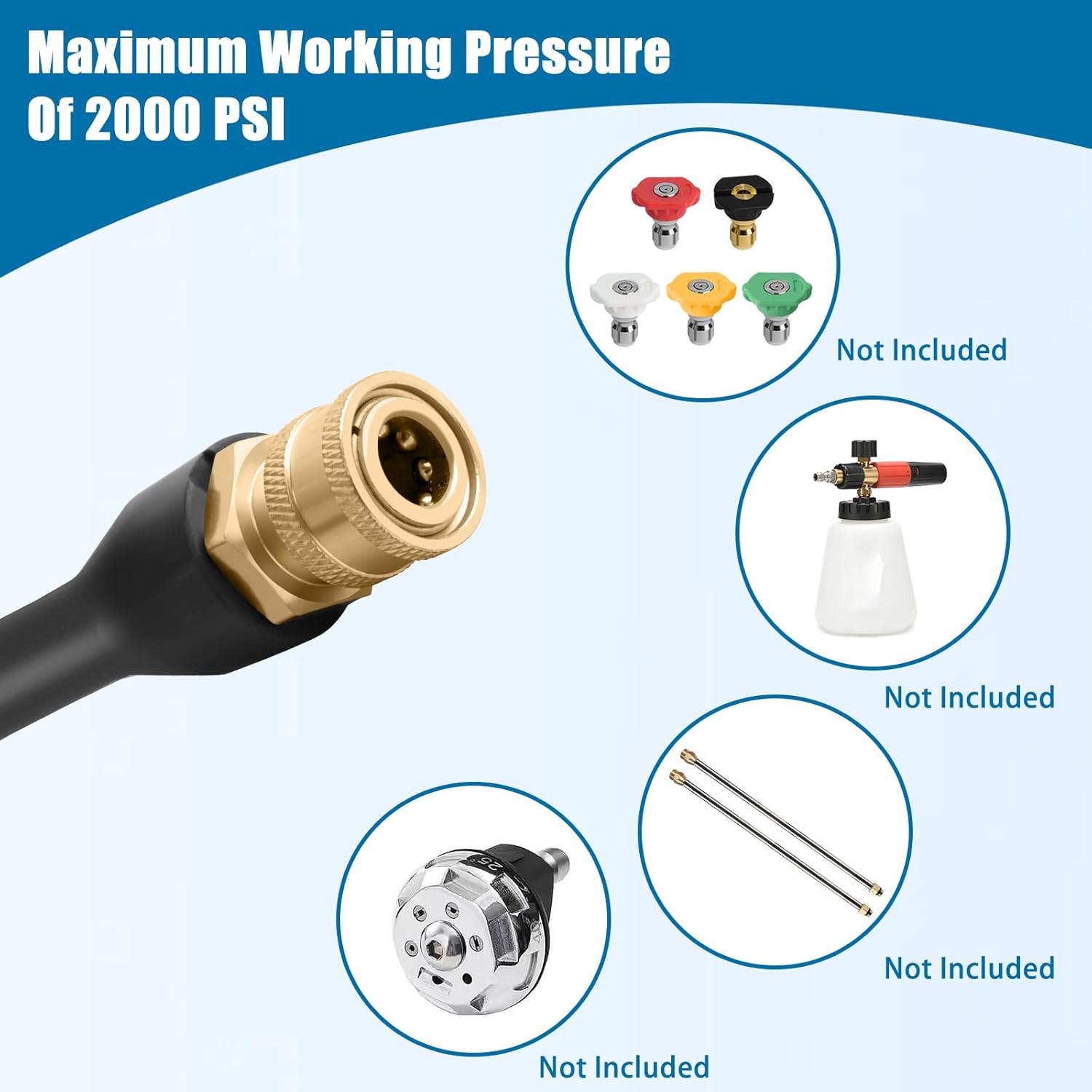 Pressure Washer Wand 308494075 for Ryobi, Portland, Husky Pressure Washer Gun, 2000 PSI