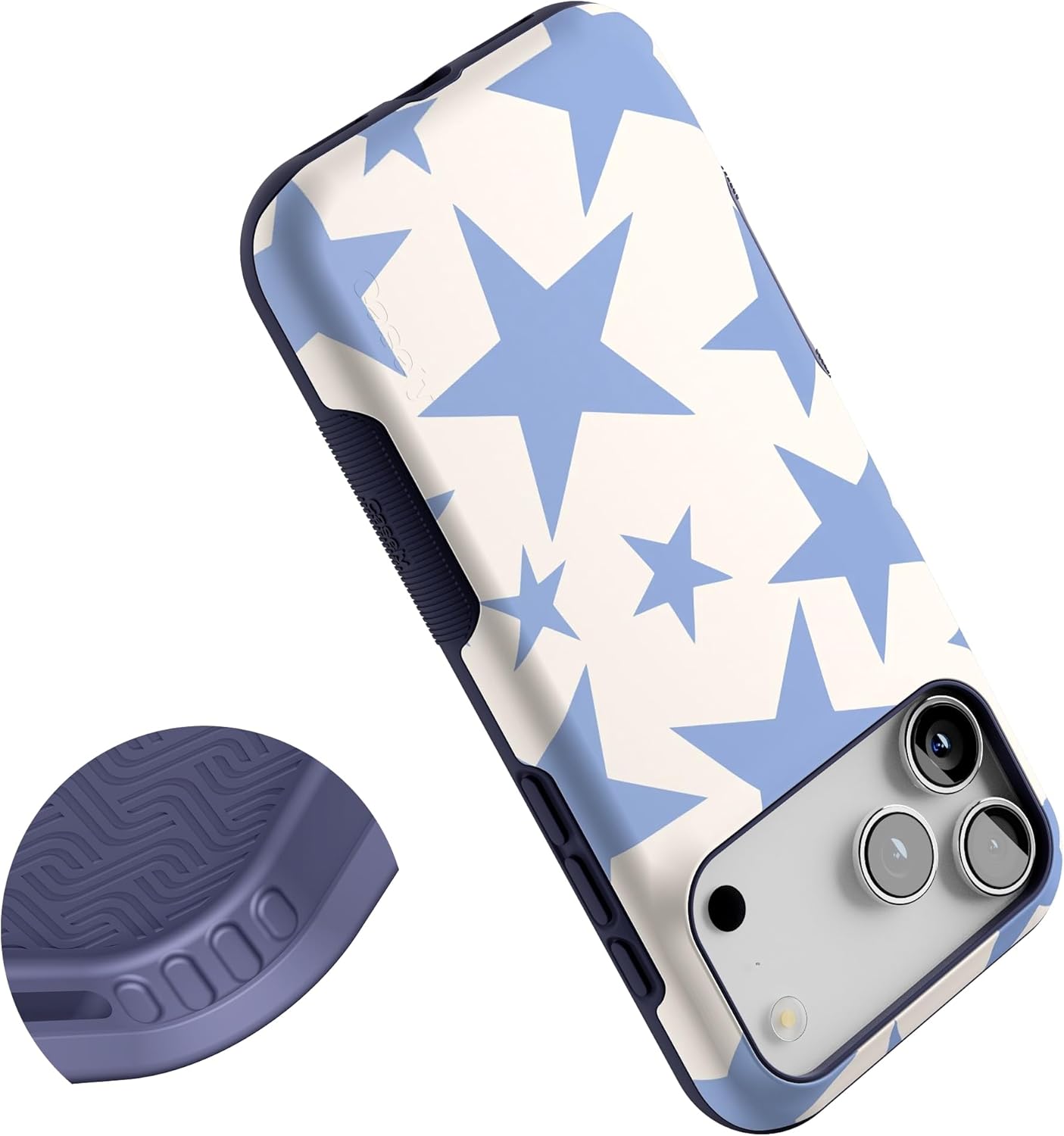 Casely iPhone 17 Pro Max Case | Stars Align | Blue & White Stars | Bold Protective Design | Compatible with MagSafe