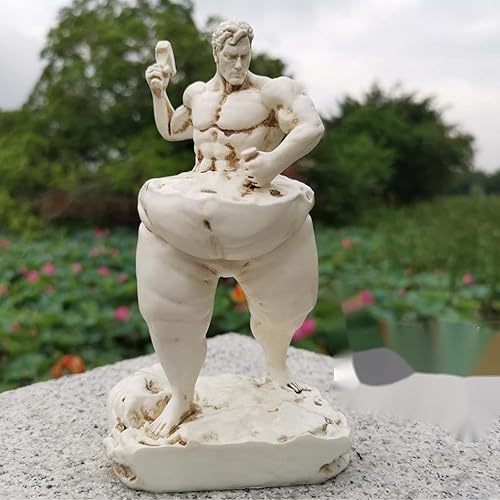 AOBRICON Perder peso escultura tallada culturismo figuras músculo hombres resina estatua fitness sala de fitness artesanía oficina decoración