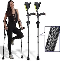 Vista 8 de Ergobaum 7G de Ergoactives. 1 par (2 unidades) de muletas ergonómicas para antebrazo - Adulto 5' - 6'6'' ajustables, plegables, ergonómicas