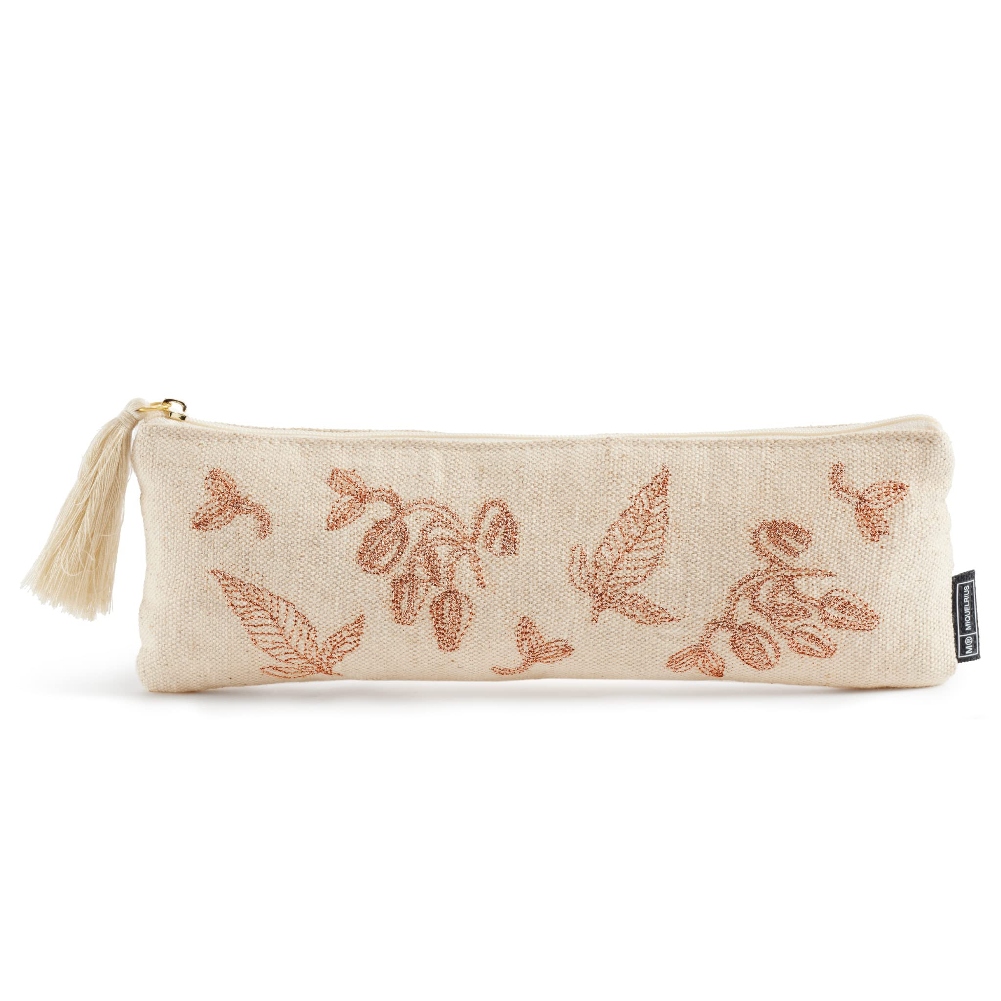 Miquelrius - Estuche Plano , 1 Compartimento , Tamaño 220 x 140 x 10 mm , Colección Vintage Lily , Lino