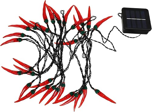 Miniatura 1 de DOITOOL 3 juegos de luces de cadena de chile rojo decoración de luz de restaurante luz LED de escena luz led luz de chile lampara solar para lámpara