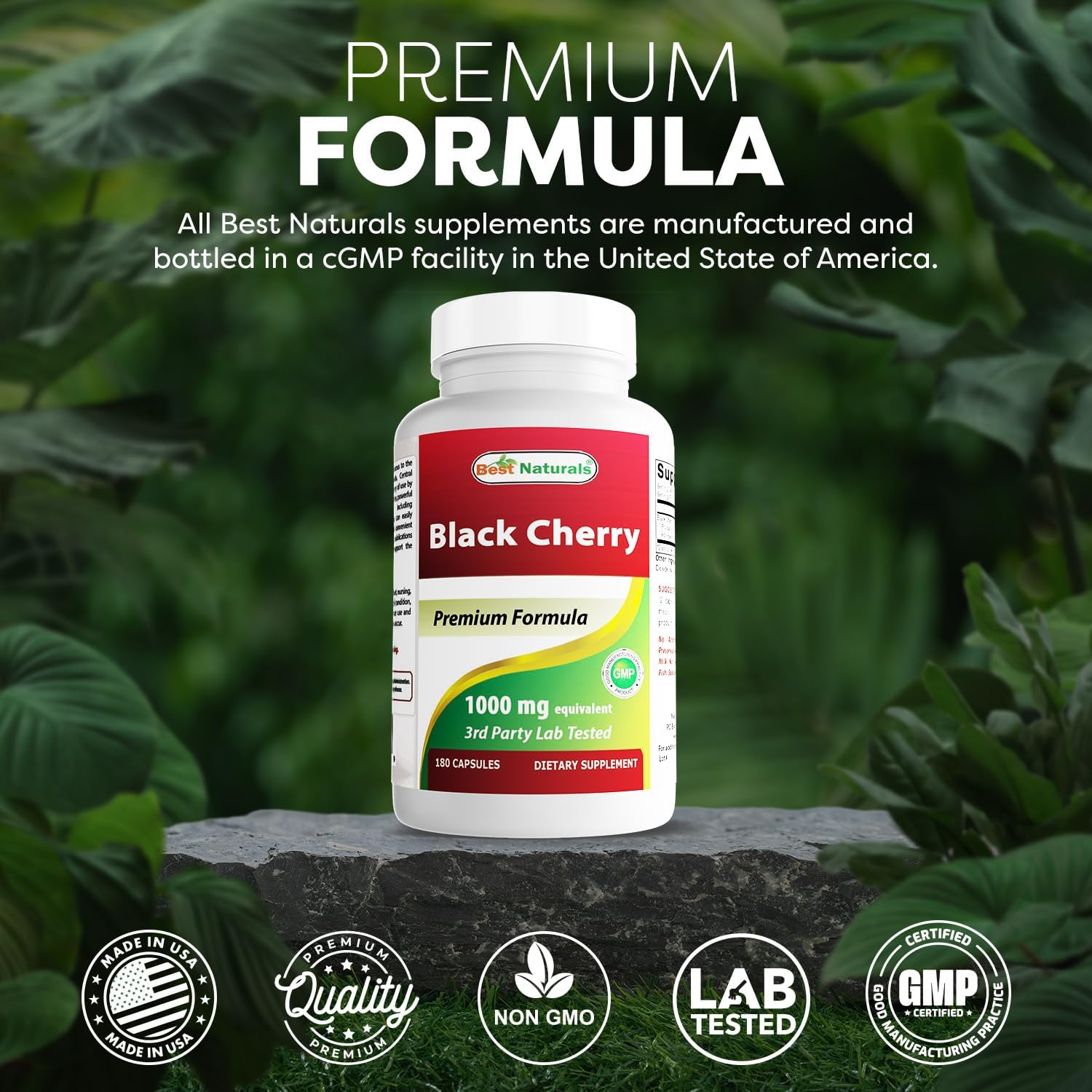 Best Naturals Black Cherry 1000 Mg Capsule, 180 Count - Image 5