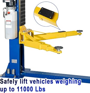 BILT HARD 11000lbs 2 Post Car Lift, Clear Floor Auto Lift with 220V 3HP Motor & Double Lock Release for Home Garage and Auto Shop