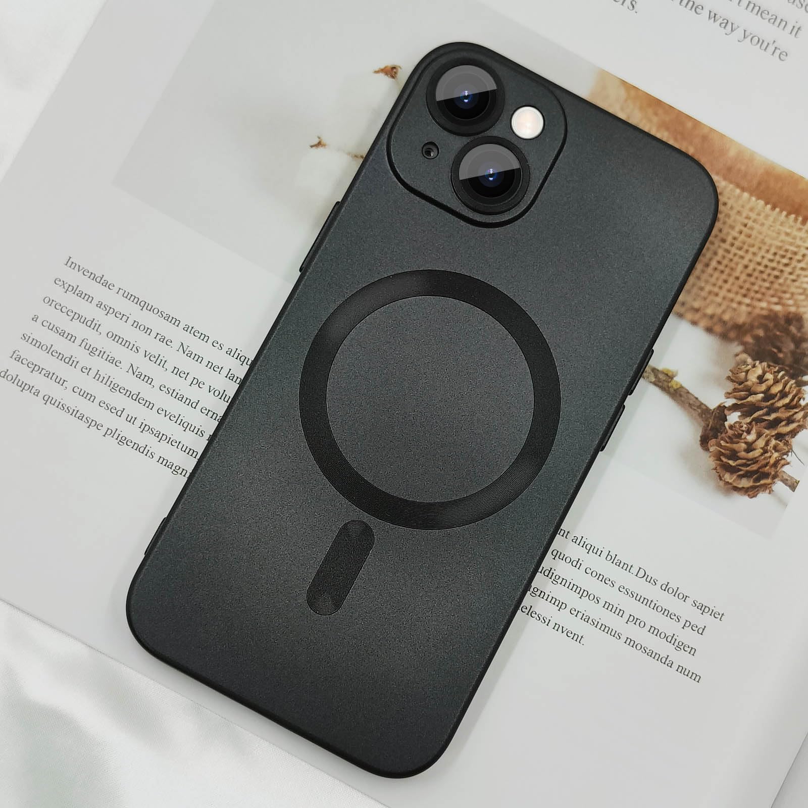 Magnetic Case For IPhone 15 Pro Phone Case For Women Men, Cute Matte Luxury Soft Metallic Luster Design Camera Lens Protector Compatible Magsafe Case Iphone 1 - View #10