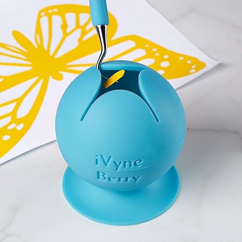 Miniatura 7 de iVyne Berry Suctioned Vinyl Weeding Scrap Collector & Holder para herramientas de deshierbe para vinilo - Azul