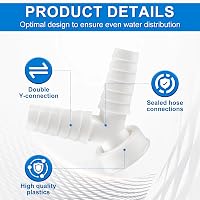 BHHTBB Mosogatógép Mosógép Lefolyó Adapter Y Elosztó 1 Hüvelyk 40mm Cső 19-23mm Bemenet Tömlőbilinccsel 3