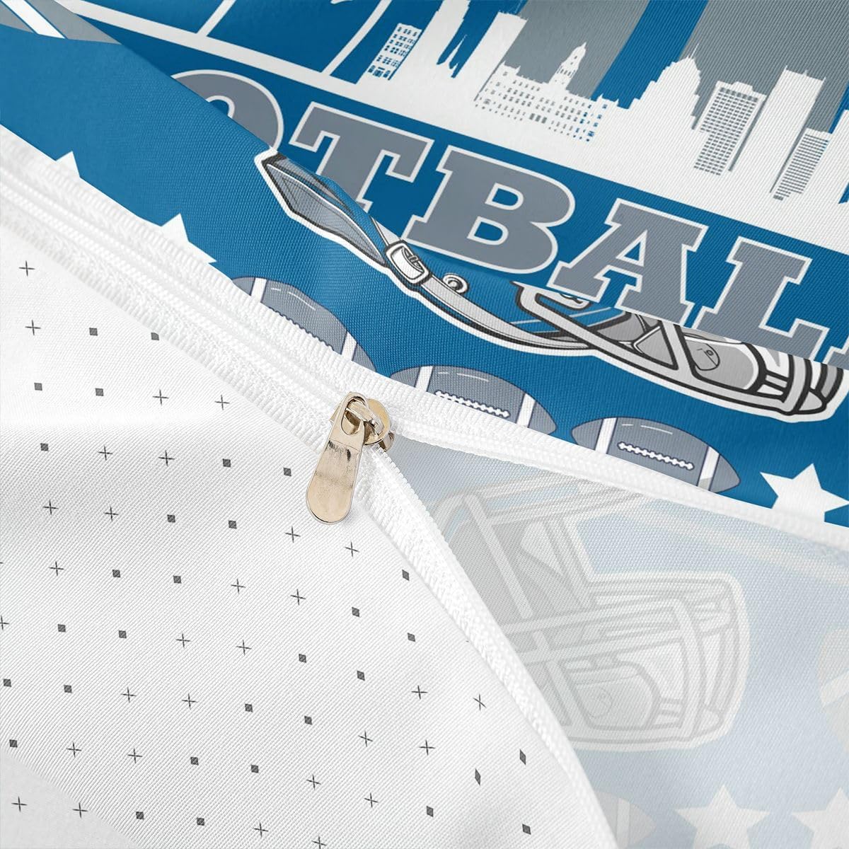 Feelyou Football Duvet Cover Full Size Boys Girls Rugby Sports Bedding Set Microfiber Women Men Football City Comforter Cover Sports Theme Bedclothes