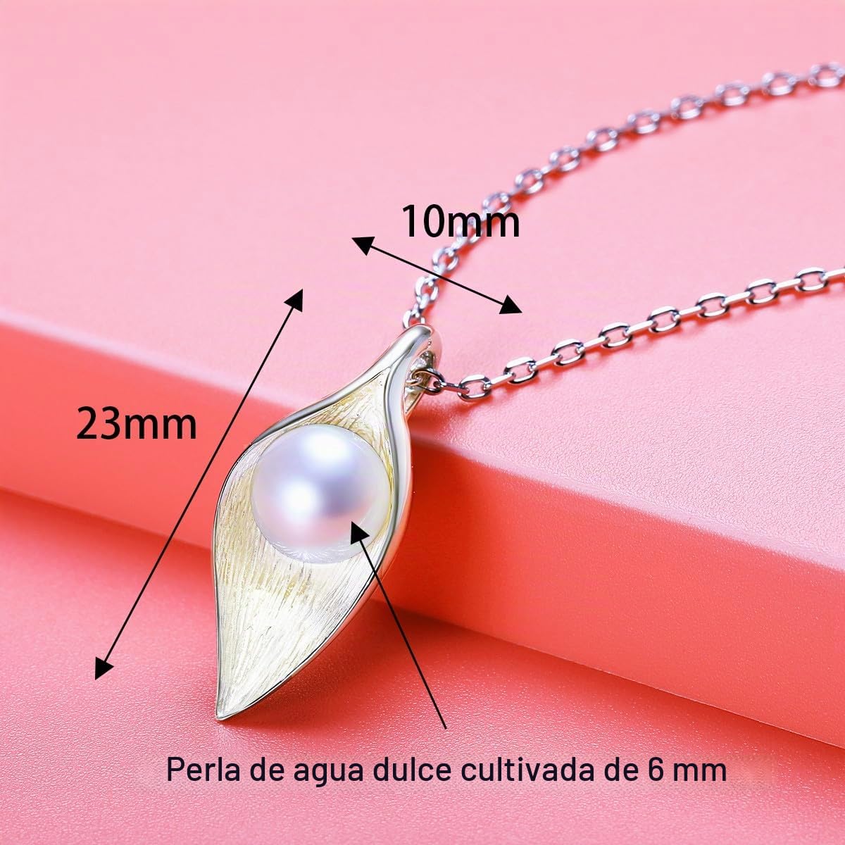 Pendientes Hoja De Plata De Ley S925 Perlas Cultivadas De Agua Dulce Mujer Infantil Regalo madre