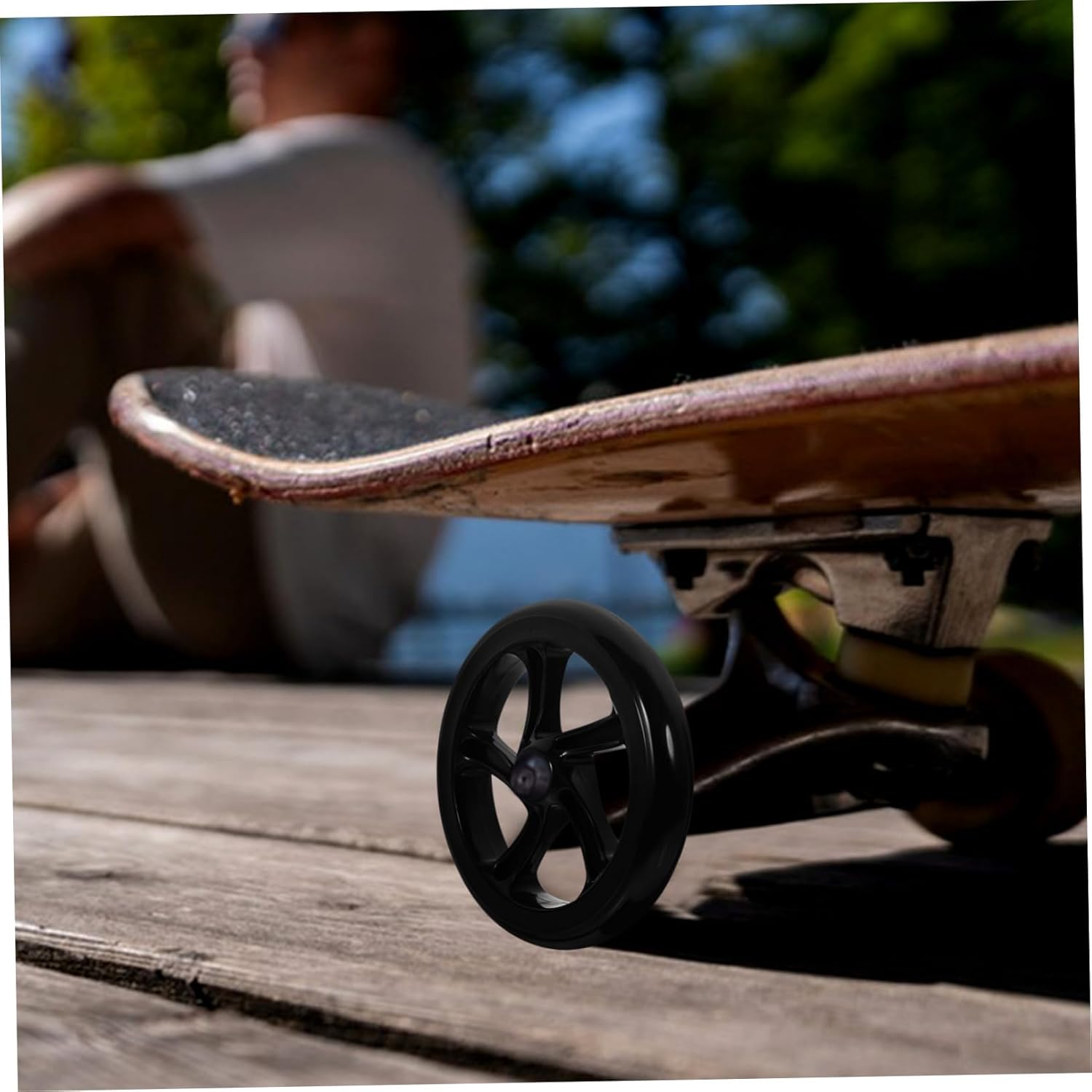 2pcs High Elastic PU Replacement Scooter Wheels Skateboard Electric Vehicle Wheelchair Tires Easy to Install Sport Gift