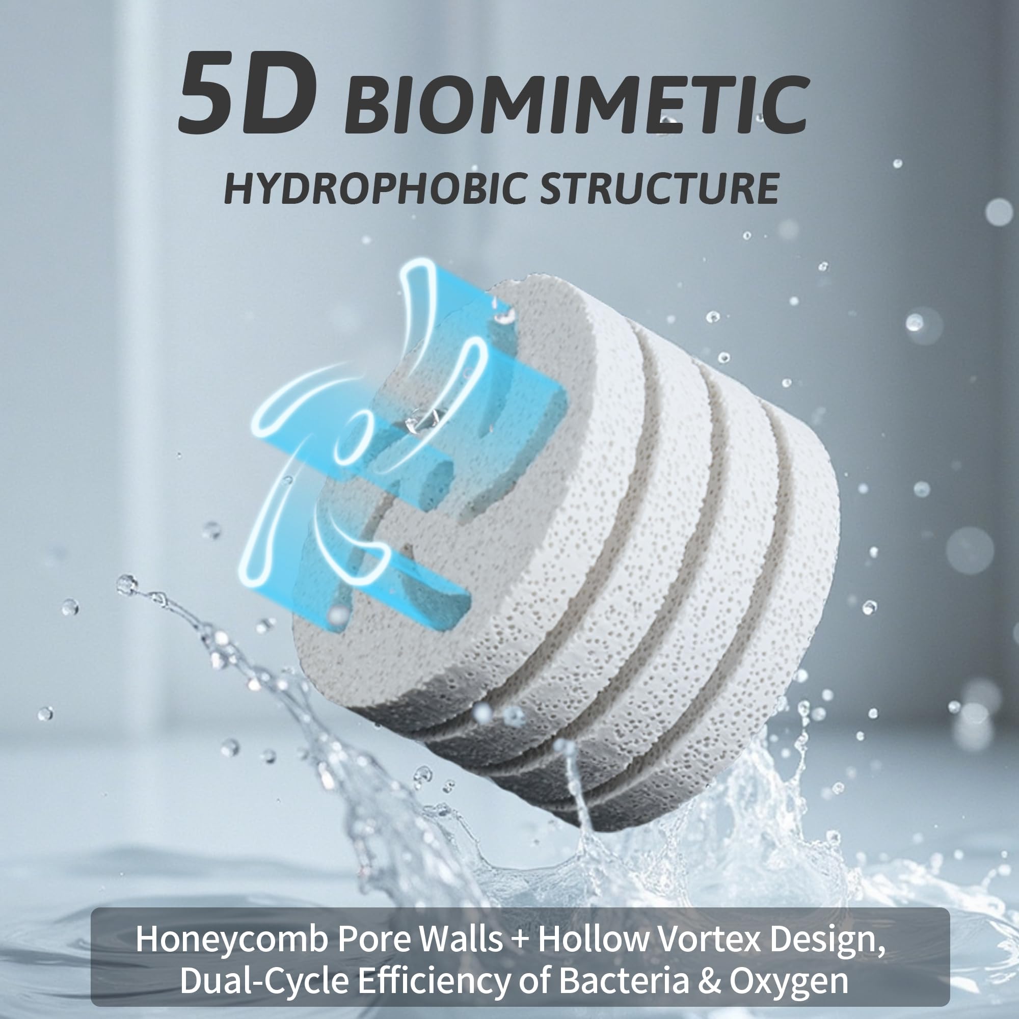 boxtech Lot de 12 blocs de médias biologiques en céramique - Filtre autonettoyant pour aquarium - Améliore la clarté de l'eau et la croissance bactérienne