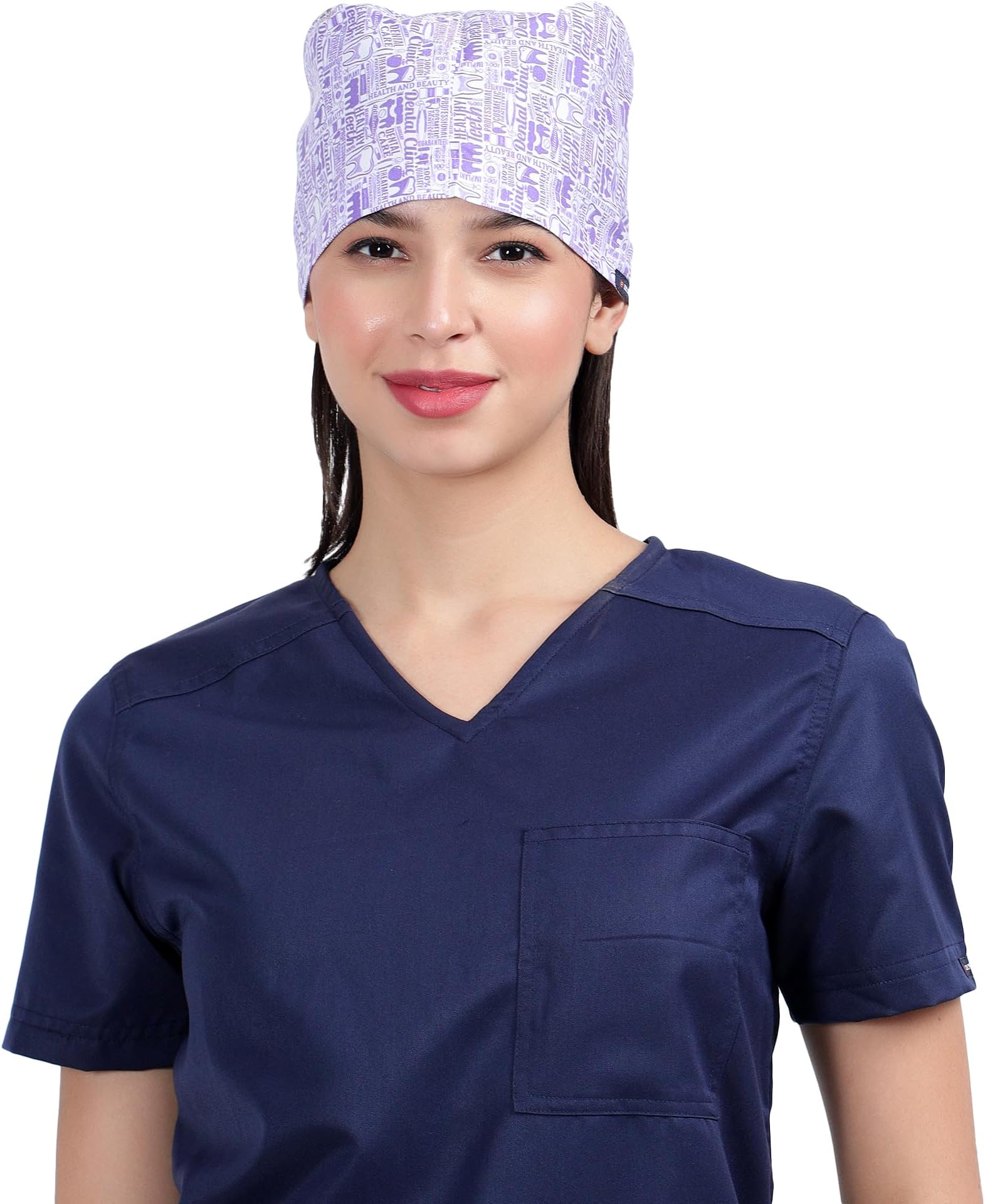 DR.SCRUBSScrub Cap Surgical Scrub Cap Medical Doctor Bouffant Turban Cap with Sweatband Scrub Hat for Women/Men
