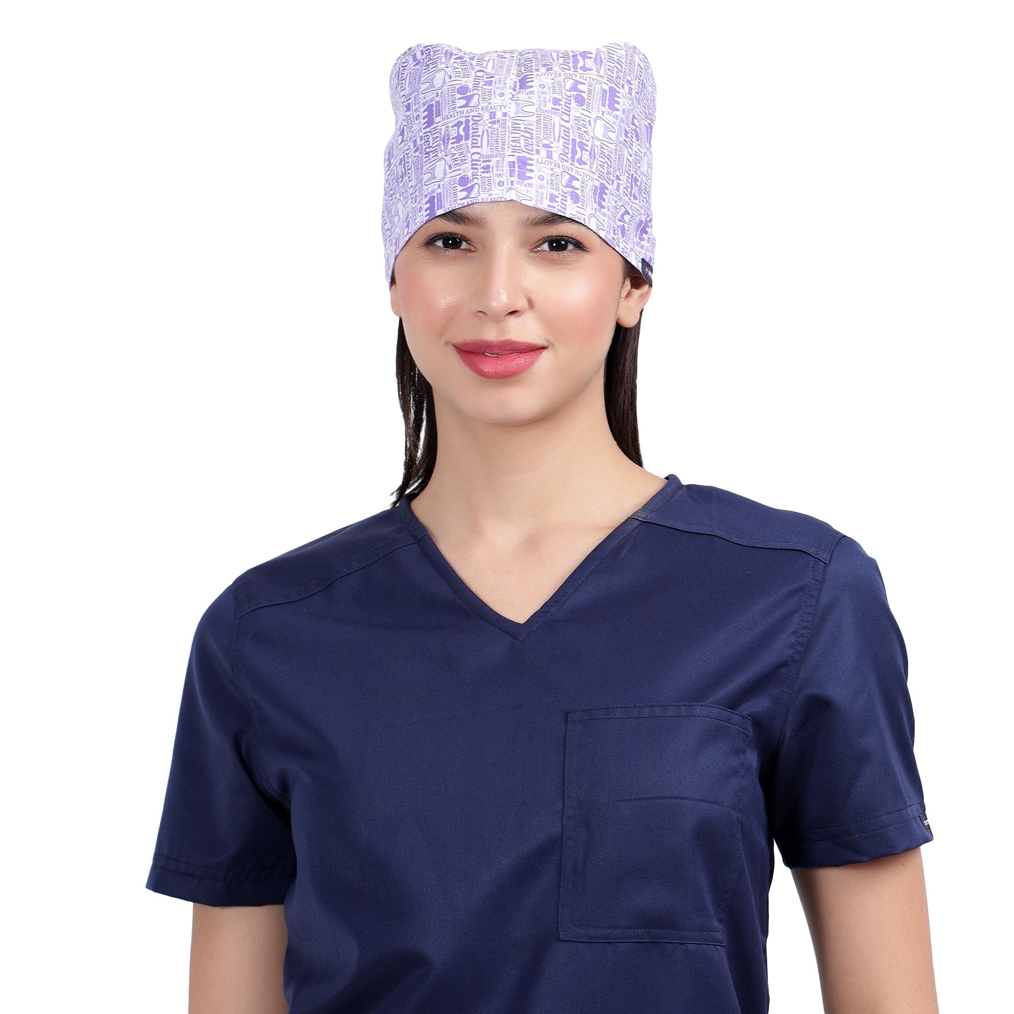 DR.SCRUBSScrub Cap Surgical Scrub Cap Medical Doctor Bouffant Turban Cap with Sweatband Scrub Hat for Women/Men