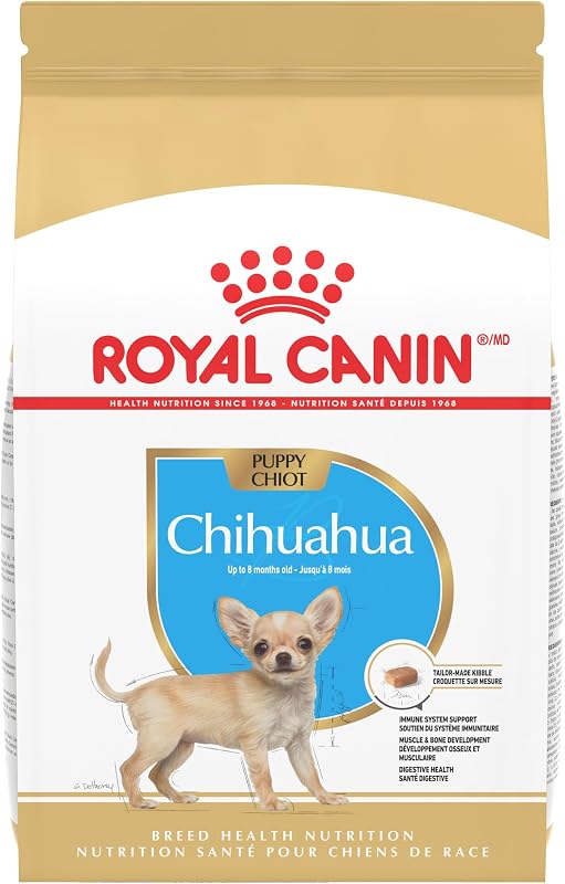 Alimento seco para perros ROYAL CANIN Chihuahua Puppy, bolsa de 2.5 lb | Respaldo del sistema inmunológico, croquetas especializadas para una fácil recolección, para cachorros de chihuahua, fórmula altamente palatable