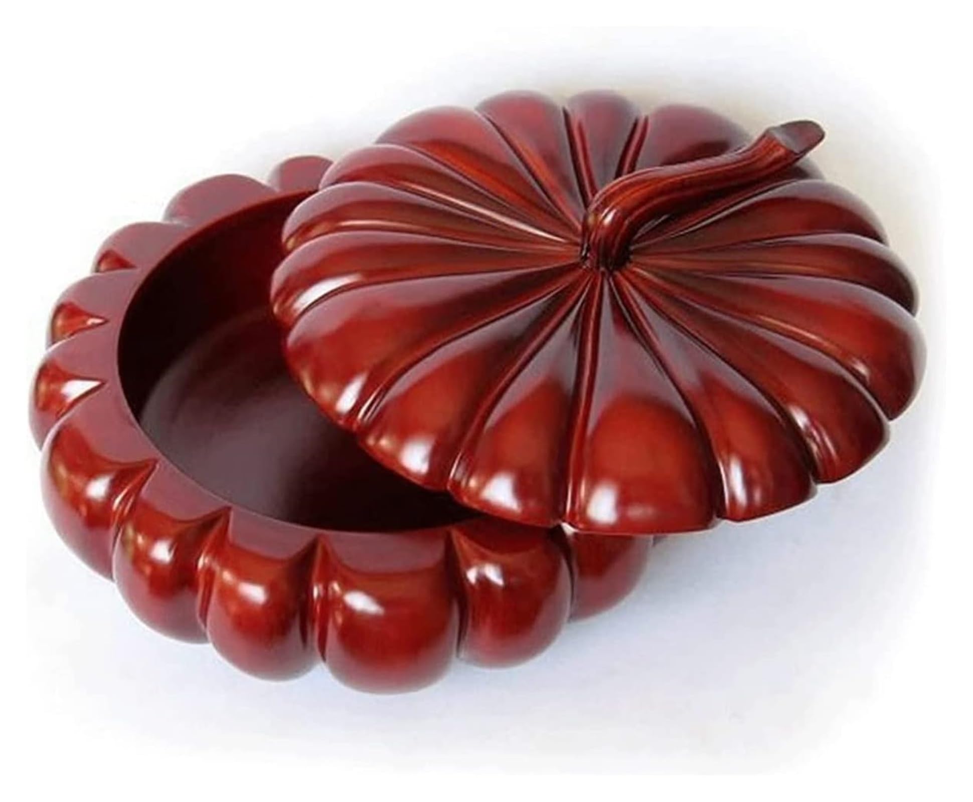 ZTCHSENZT Fruit Bowls Fruit Bowl Creative Pumpkin Shape Fruit Plate Mahogany Fruit Bowl Dessert Cake Snack Candy Salad Bread for Living Room and Kitchen Vegetable