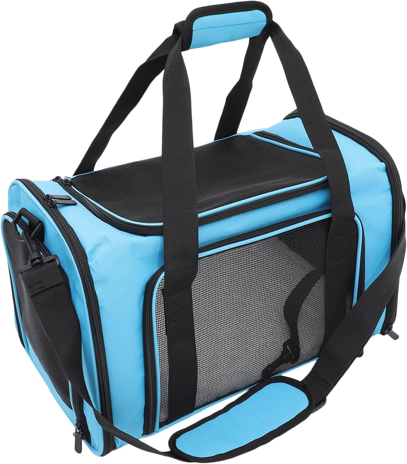Black Foldable Cat Carrier Bag with Ventilation Large Capacity