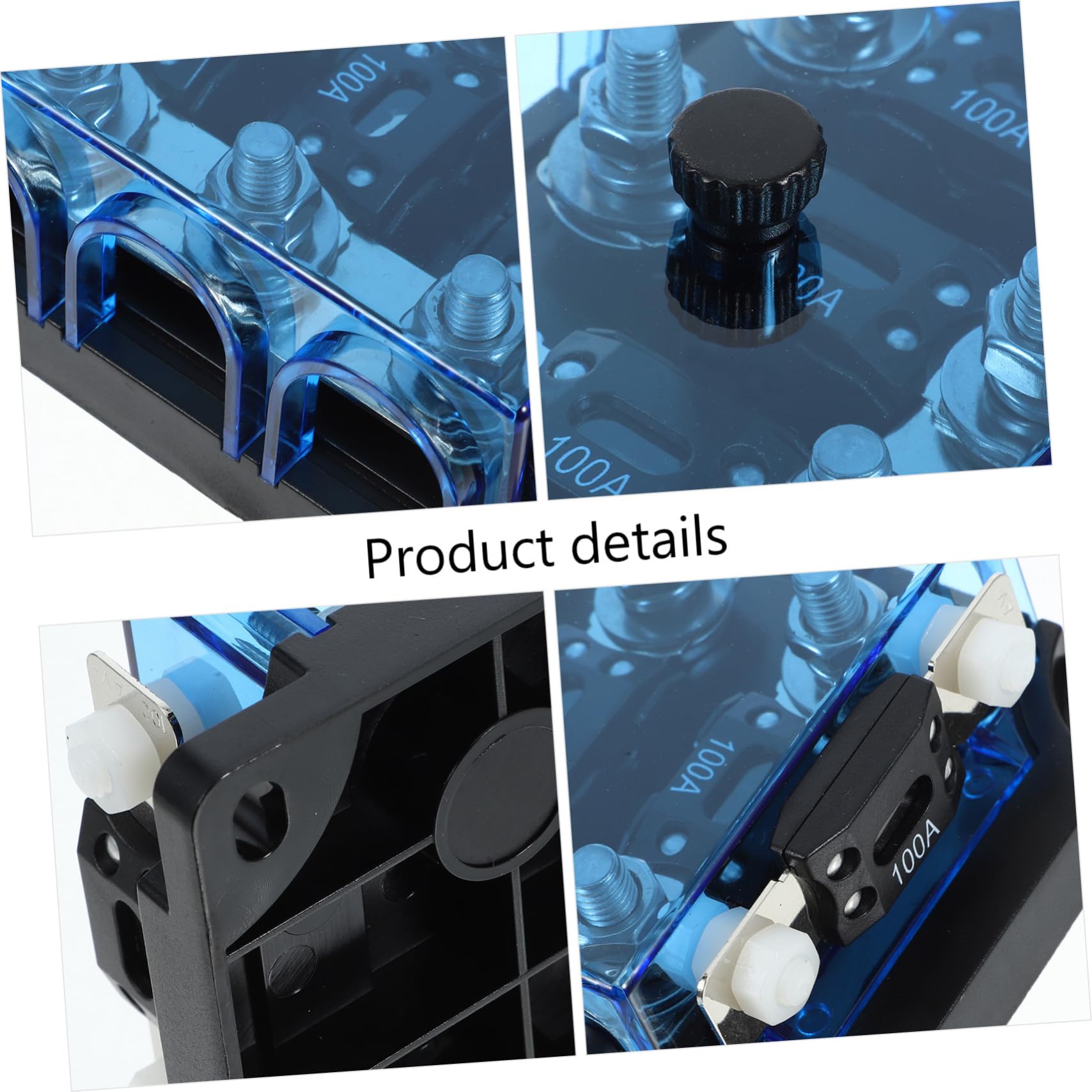 Bloc de Fusibles Automobile Remplacement Facile, 4 Voies, Porte-fusible en Plastique Noir, pour Voiture et Moto