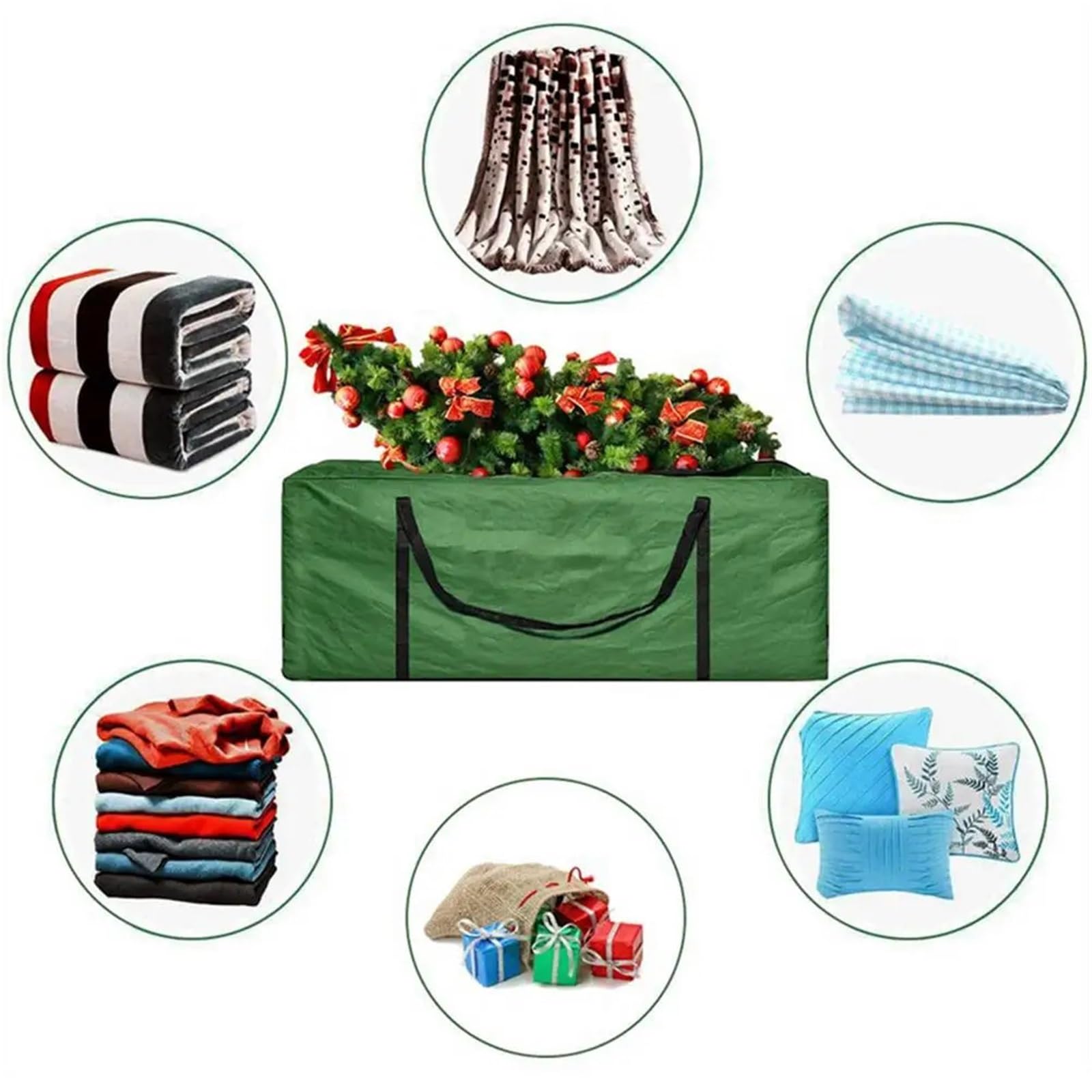 Cuscini for tende da giardino impermeabili for mobili Custodia grande for custodia for cuscino extra Borsa for albero di Natale Per Cuscini(122X39X55 cm)