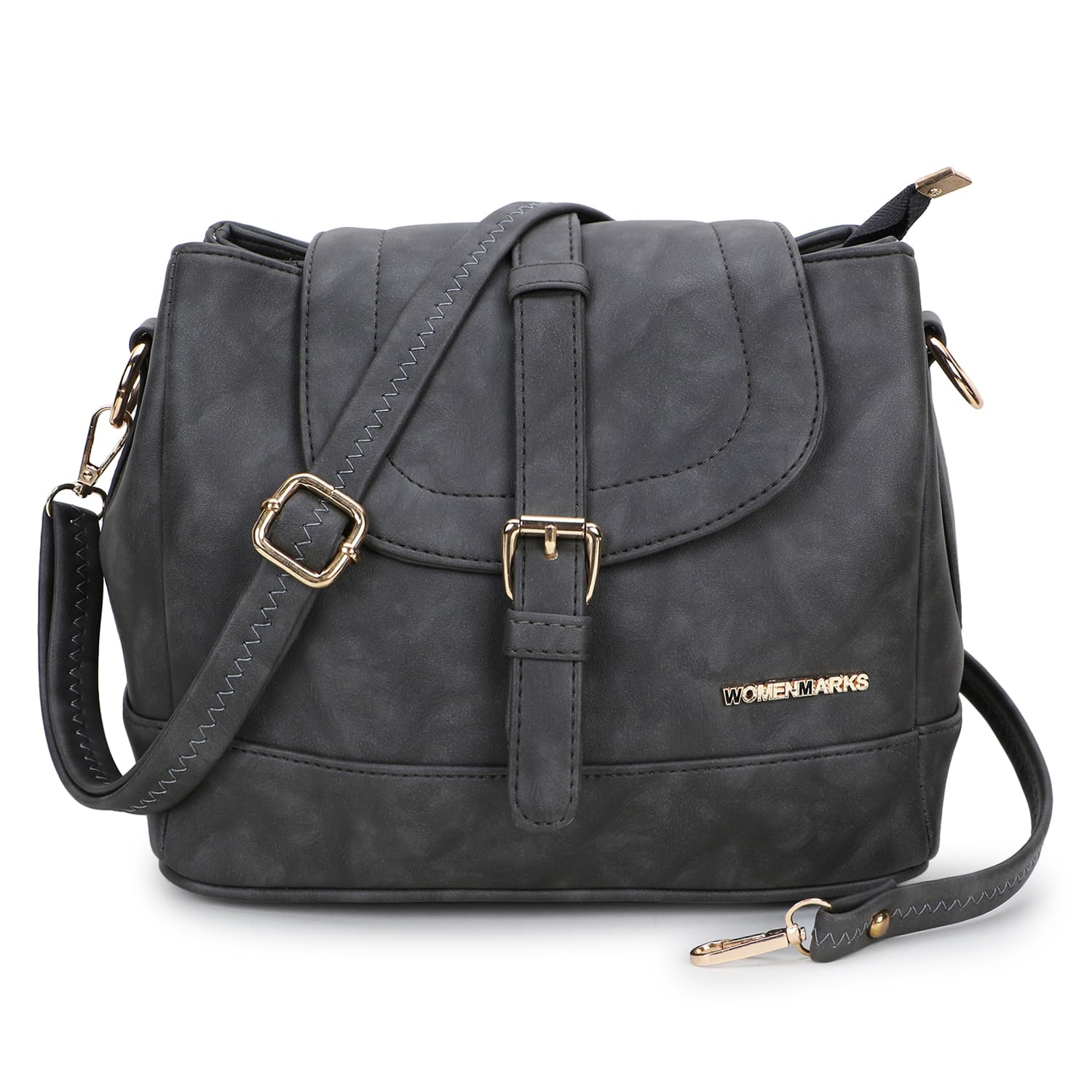 WOMEN MARKS, Womens PU Slingbag, with Internal Pocket, Pretty Look in Multiple Color for women (DARK-GREY) (B0CKWF8RX3) Amazon Price History, Amazon Price Tracker