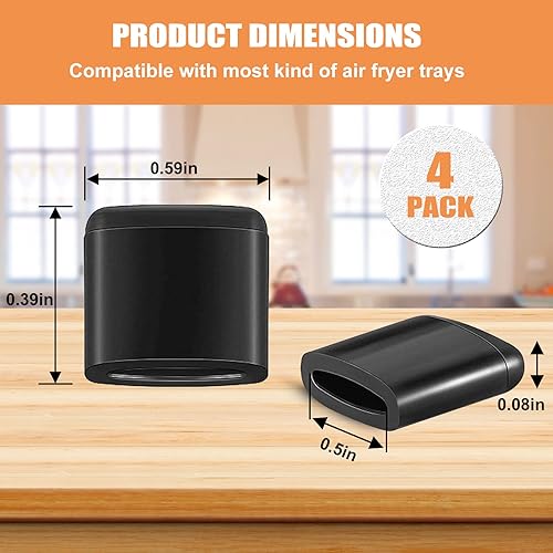 Miniatura 2 de Piezas de repuesto para freidora de aire, 4 piezas de parachoques de goma prémium para freidora de aire, accesorios para pies, puntas de goma,