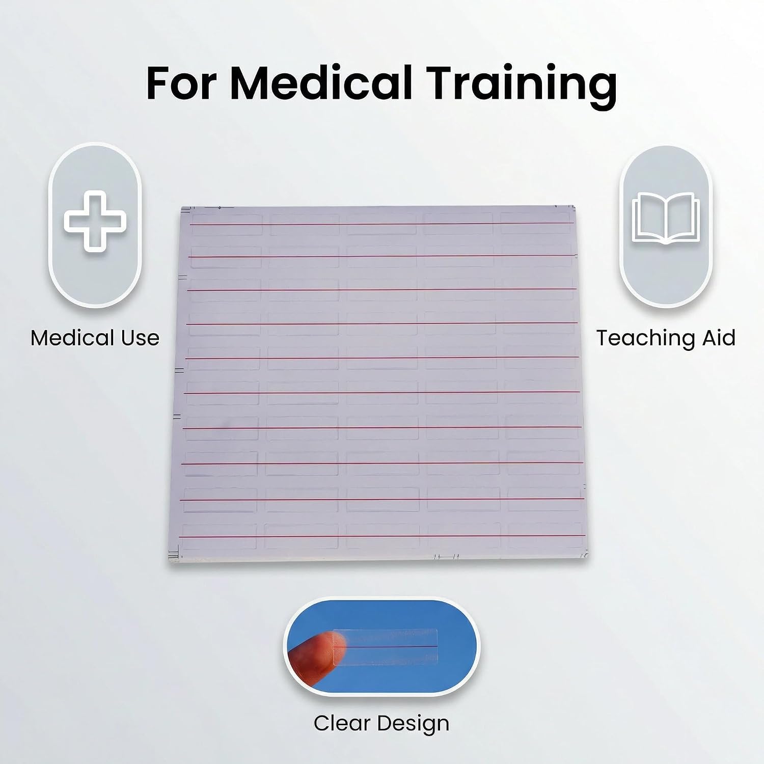 2000 Syringe Line Stickers, Joyfulmap 1.5" x 0.5" Medication Dispenser Labels with Red Dosage Line, Smudge-Proof Medical Adhesive for Veterinary Clinics & Hospital