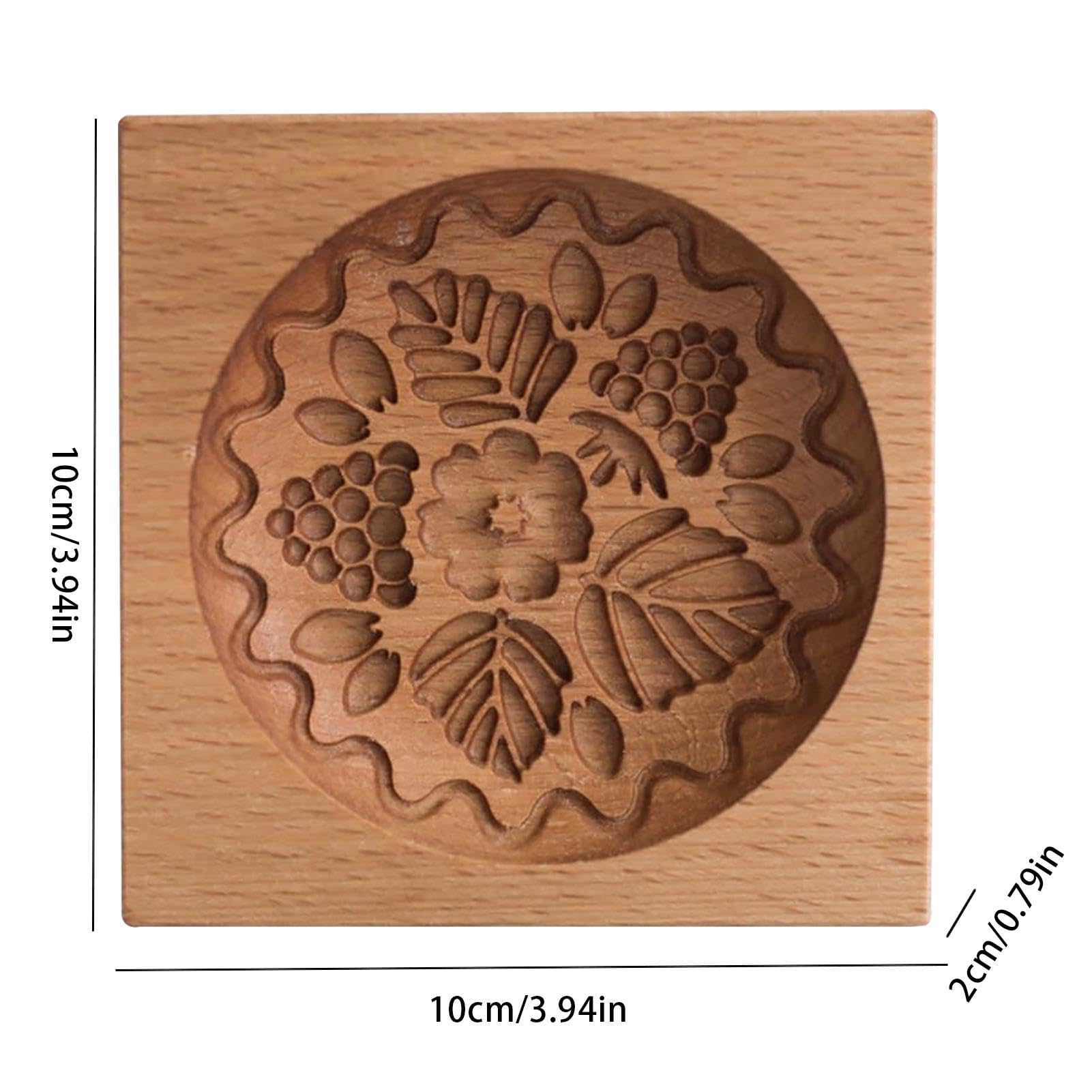 Keksausstecher, Keksformen aus Holz, Kekse, geschnitzte Holzform, herzförmiger Keksstempel, Prägung