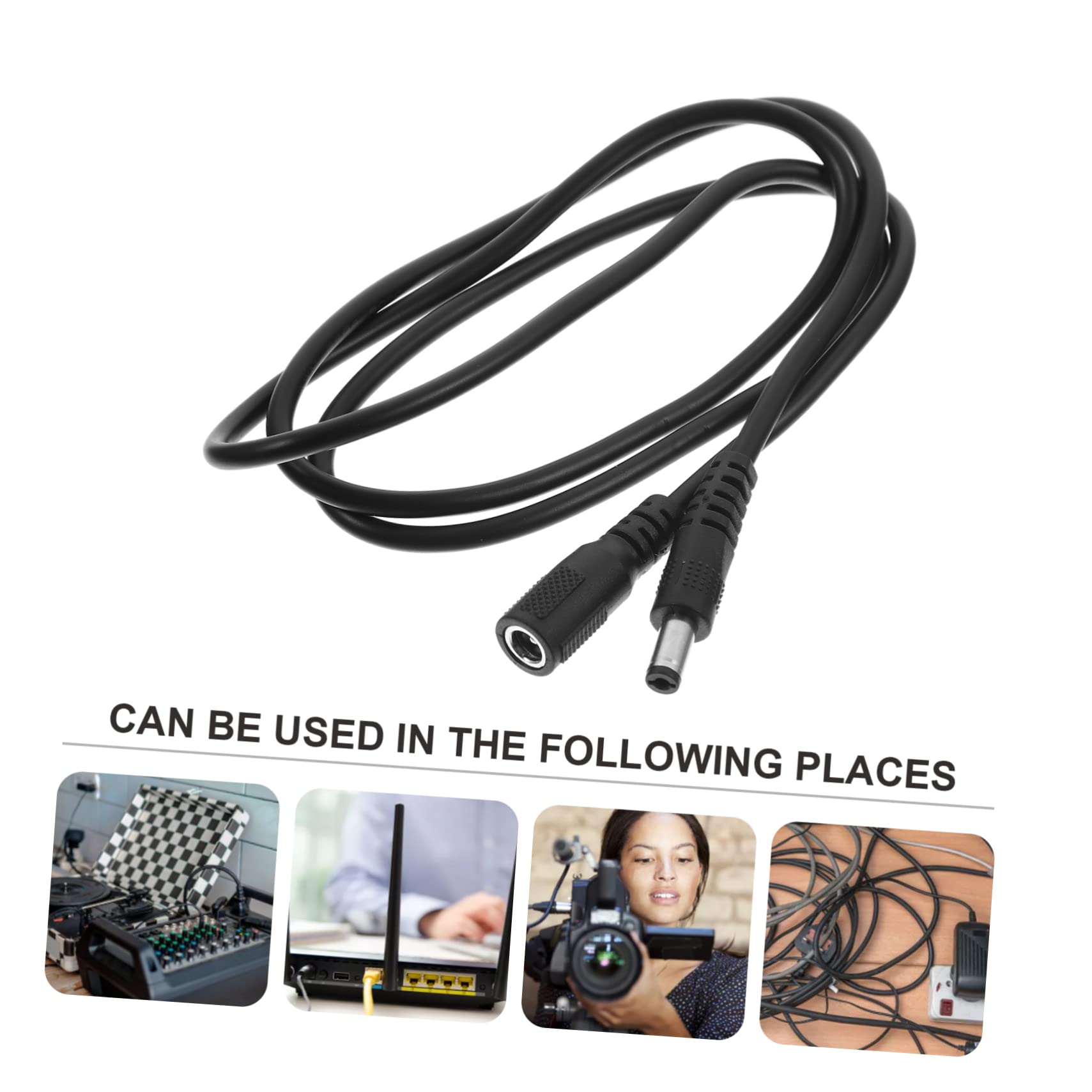 BRIGHTFUFU CCTV Power Cord 2pcs 12v Dc Male to Female Extension Cable Replacement for System