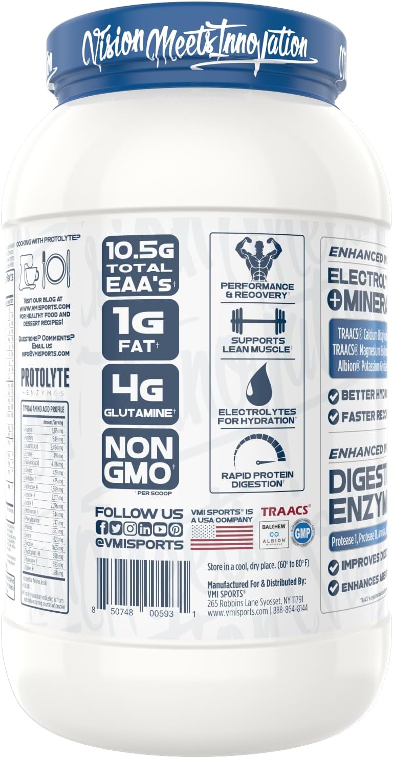 VMI Sports | ProtoLyte Whey Isolate Protein Powder | Low Calorie Whey Protein Powder for Weight Loss | Protein Powder for Muscle Gain | Digestive Enzymes | Non-GMO (Milk and Cookies, 1.6 Pounds) image 4