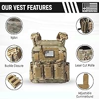 Vista 2 de Redemption Crusader 2.0 - Chaleco de Airsoft con hebillas de liberación rápida Molle y laterales de tamaño ajustable