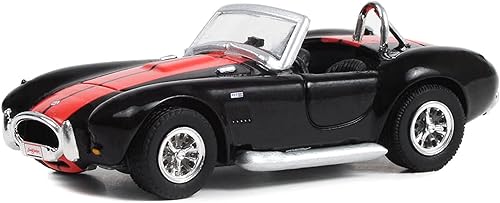 Miniatura 2 de 1965 Shelby Cobra 427 Negro con rayas rojas (lote #3002) Barrett Jackson Scottsdale Edition Series 11 1/64 Modelo de automóvil fundido a presión por