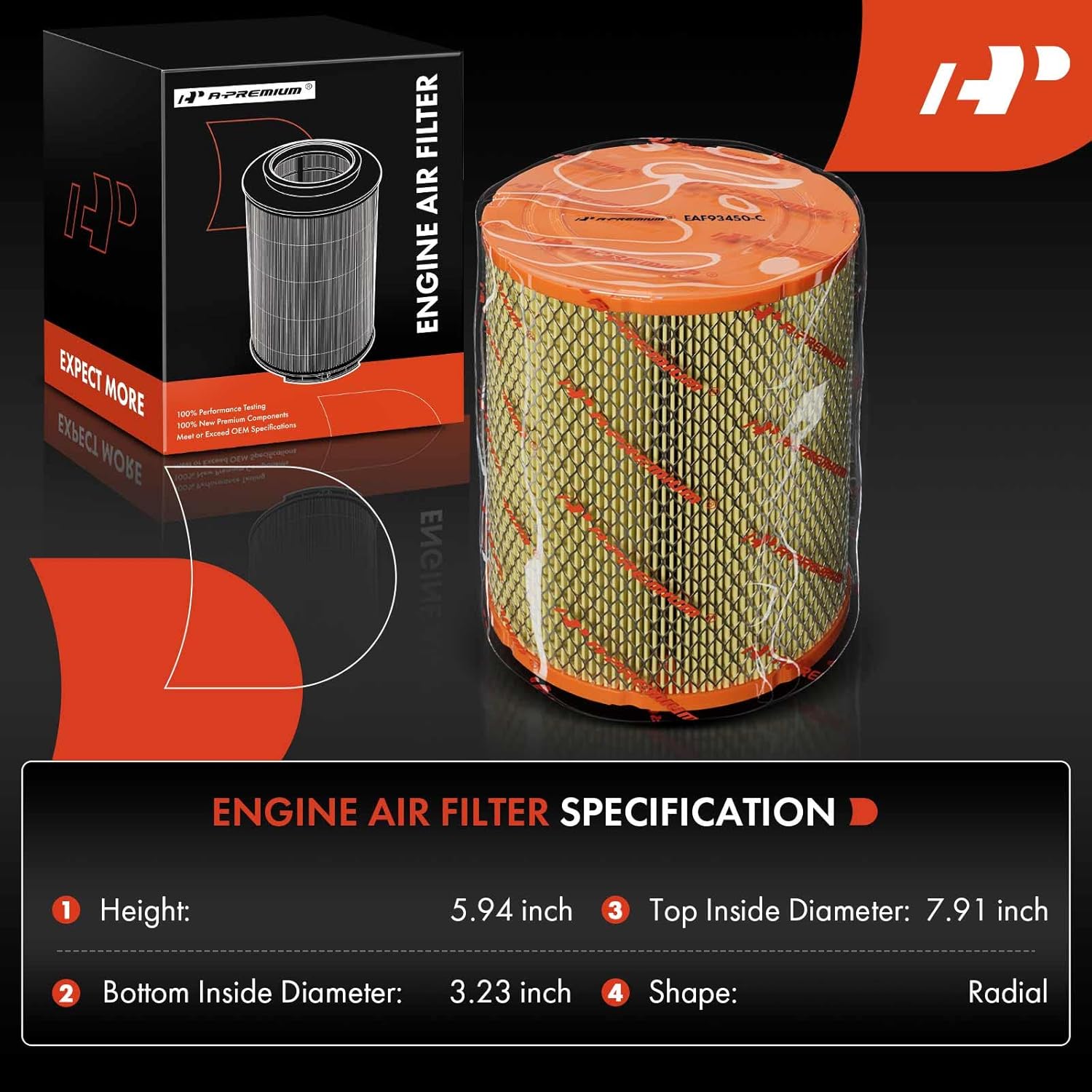 A-Premium 2-PC Engine Air Filter Compatible with Buick Rainier & Chevrolet Trailblazer & GMC Envoy & Isuzu Ascender & Oldsmobile Bravada & Saab 9-7x & Saturn Ion