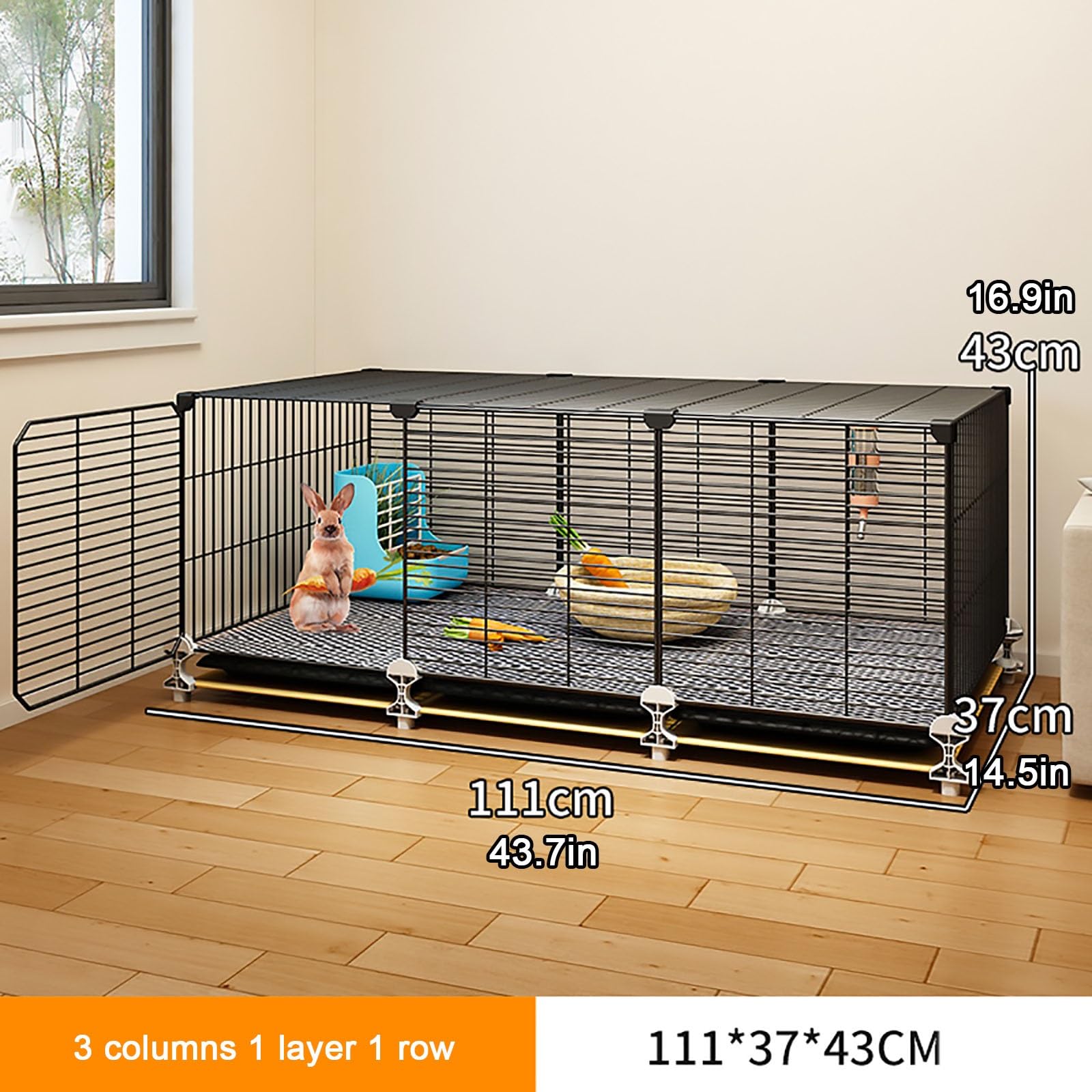 Rabbit♡　1005 Rabbit Cage Indoor Bunny Hutch, DIY Encrypted Rabbit Cage