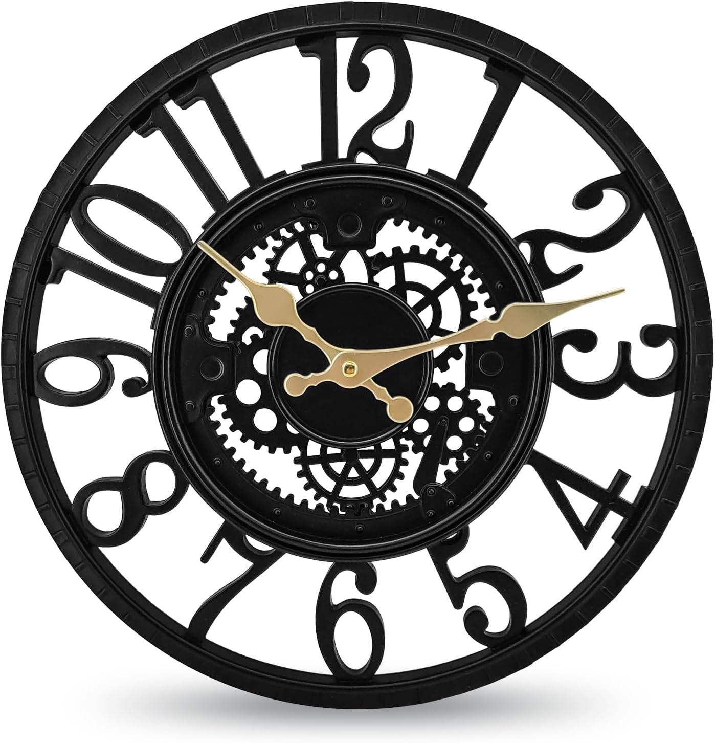 Outdoor Wall Clock Waterproof, 16 Inch Silent Non-Ticking Battery Operated Outside Clock, Decor Clock for Patio, Pool, Garden, Fence, Porch, Lanai, Farmhouse Decor