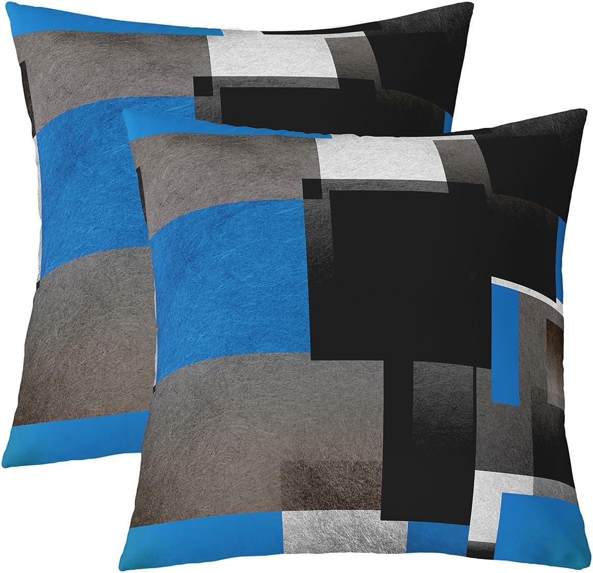 Red Grey Black Stripes Reversible Outdoor Throw Pillow Covers 18 x 18-Inch Geometric Pillow Covers Home Decor Set for Teens Geometric Abstract Art Square Cushion Covers Set of 2 Modern Striped Art