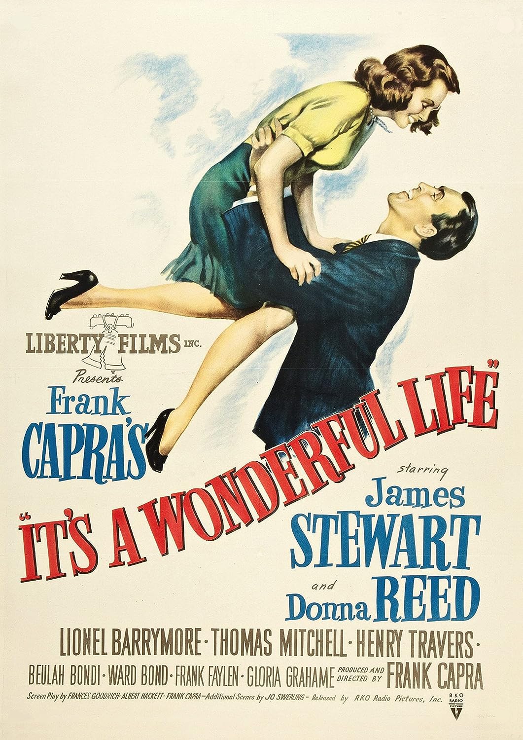 Vintage Frank Capras It's A Wonderful Life James Stewart Movie Film Poster/Print/Picture A4/A3 (A4)