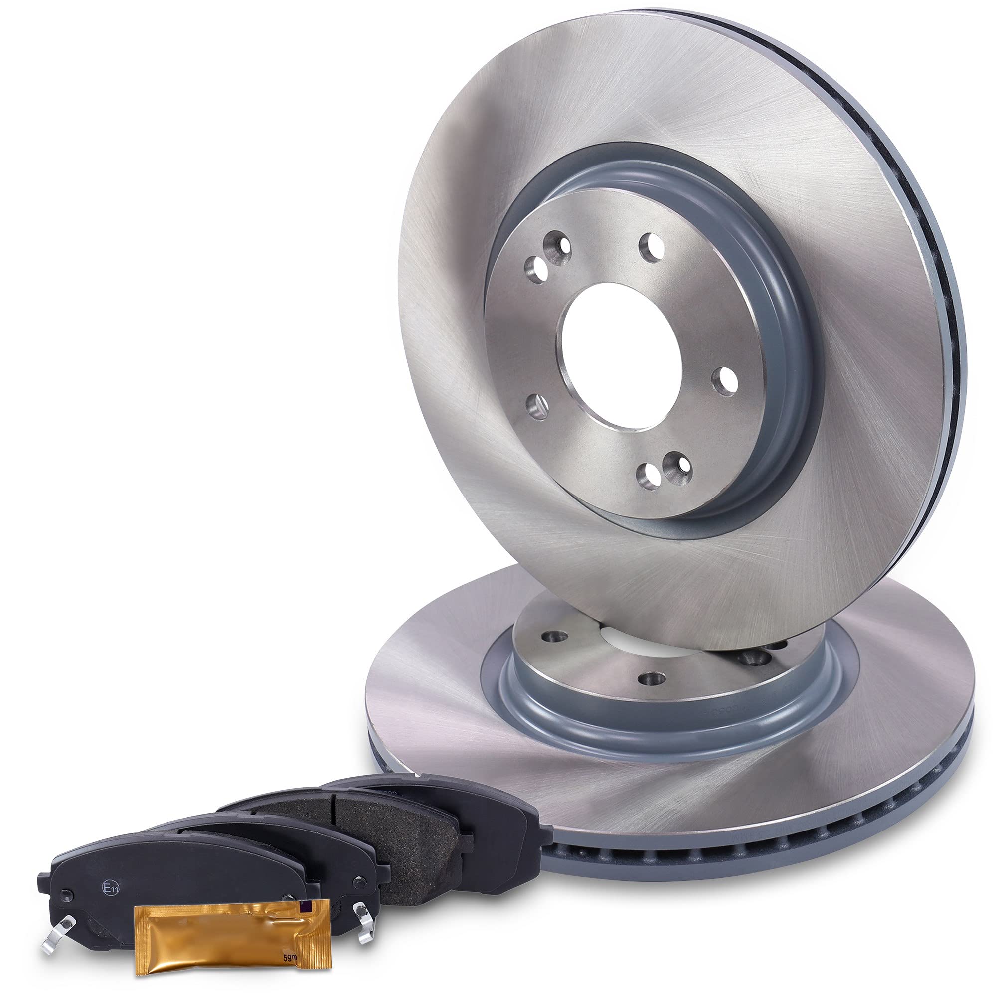 ATEC Germany Set di freni anteriori incl. dischi freno 256 mm ventilati + pastiglie freno anteriori + ganasce freno + tamburo freno posteriore Compatibile con AUDI A2, VW POLO