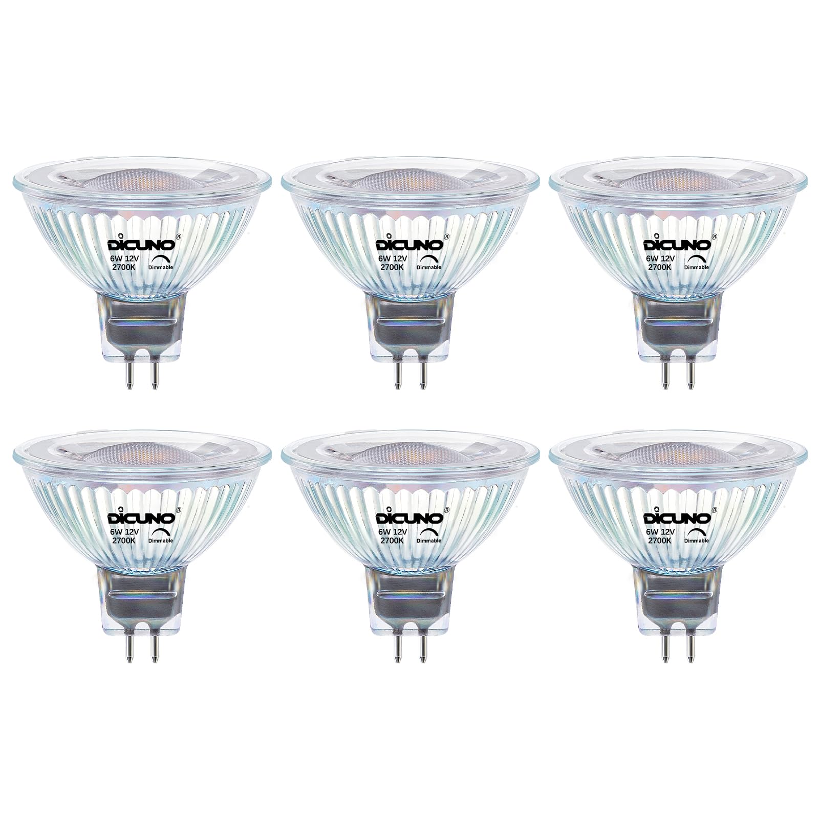 Ampoule LED GU5.3 MR16 Dimmable 12V 5W Blanc Chaud 2700K Lot de 10 - 3