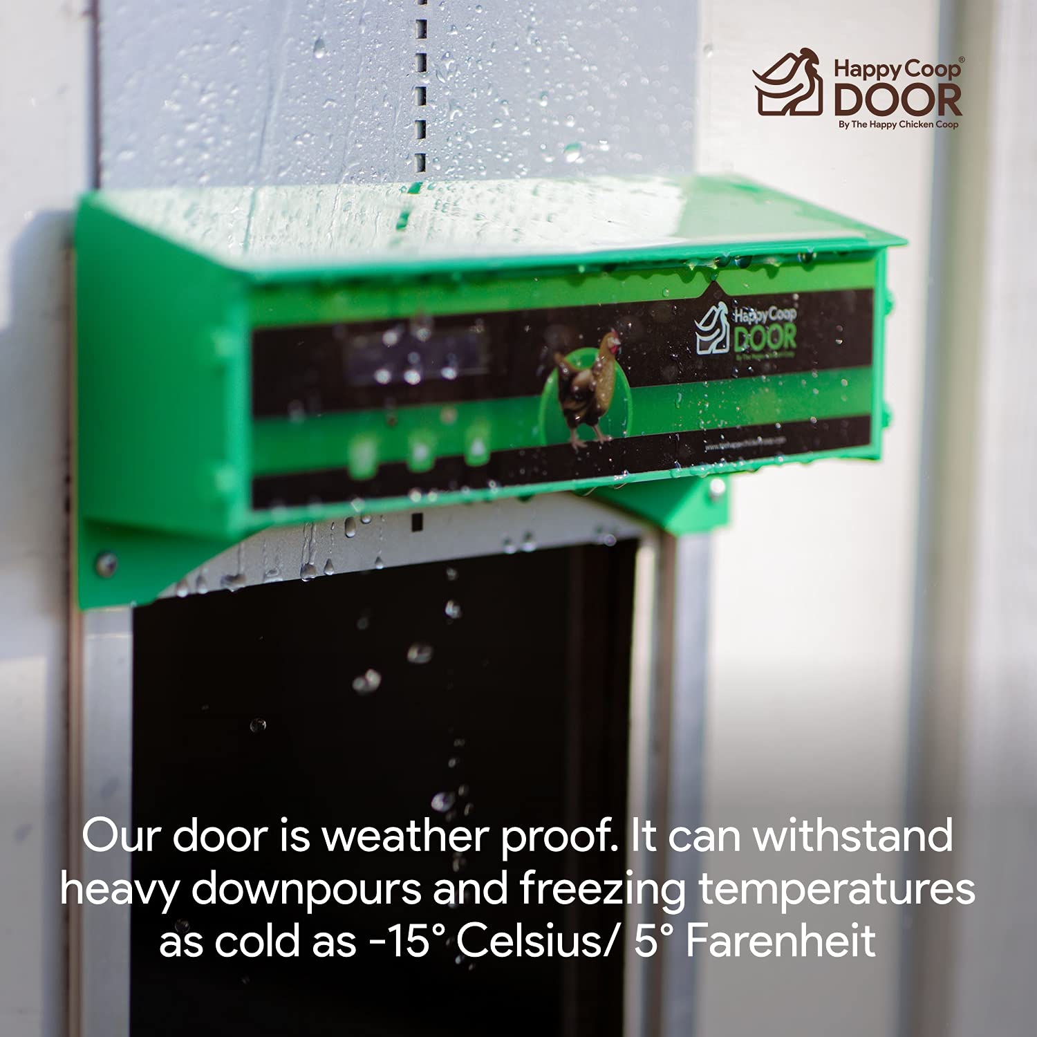 Happy Coop Door Weatherproof Automatic Chicken Coop Door Open/Close