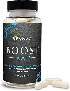 KaraMD Boost NXT | Nitric Oxide Booster Supplement | Natural L-Citrulline & L-Arginine Amino Acids | Improve Energy, Muscle Building & Performance | Non-GMO, Gluten Free & Vegan Friendly (30 Servings)