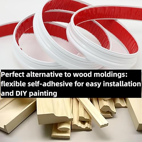 Miniatura 8 de Moldura de pared para despegar y pegar, tira flexible para marco de espejo, moldura de riel de silla, protección de pared y decoración del hogar