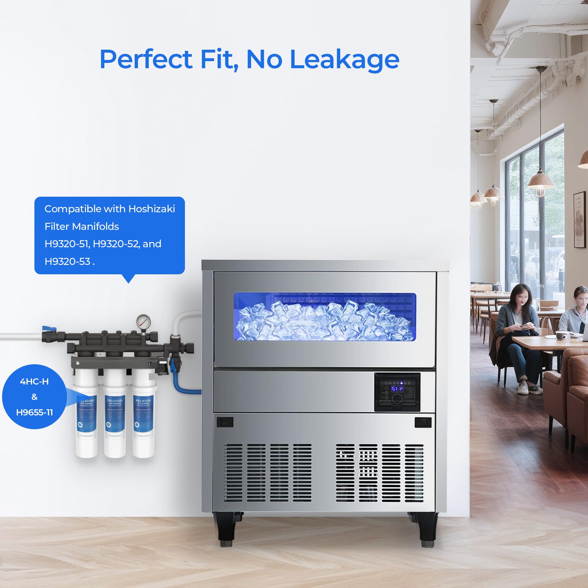 4HC-H Water Filter Replacement Compatible with Hoshizaki H9655-11 Filtration System H9320-51 H9320-52 and H9320-53 3 Pack — view 2