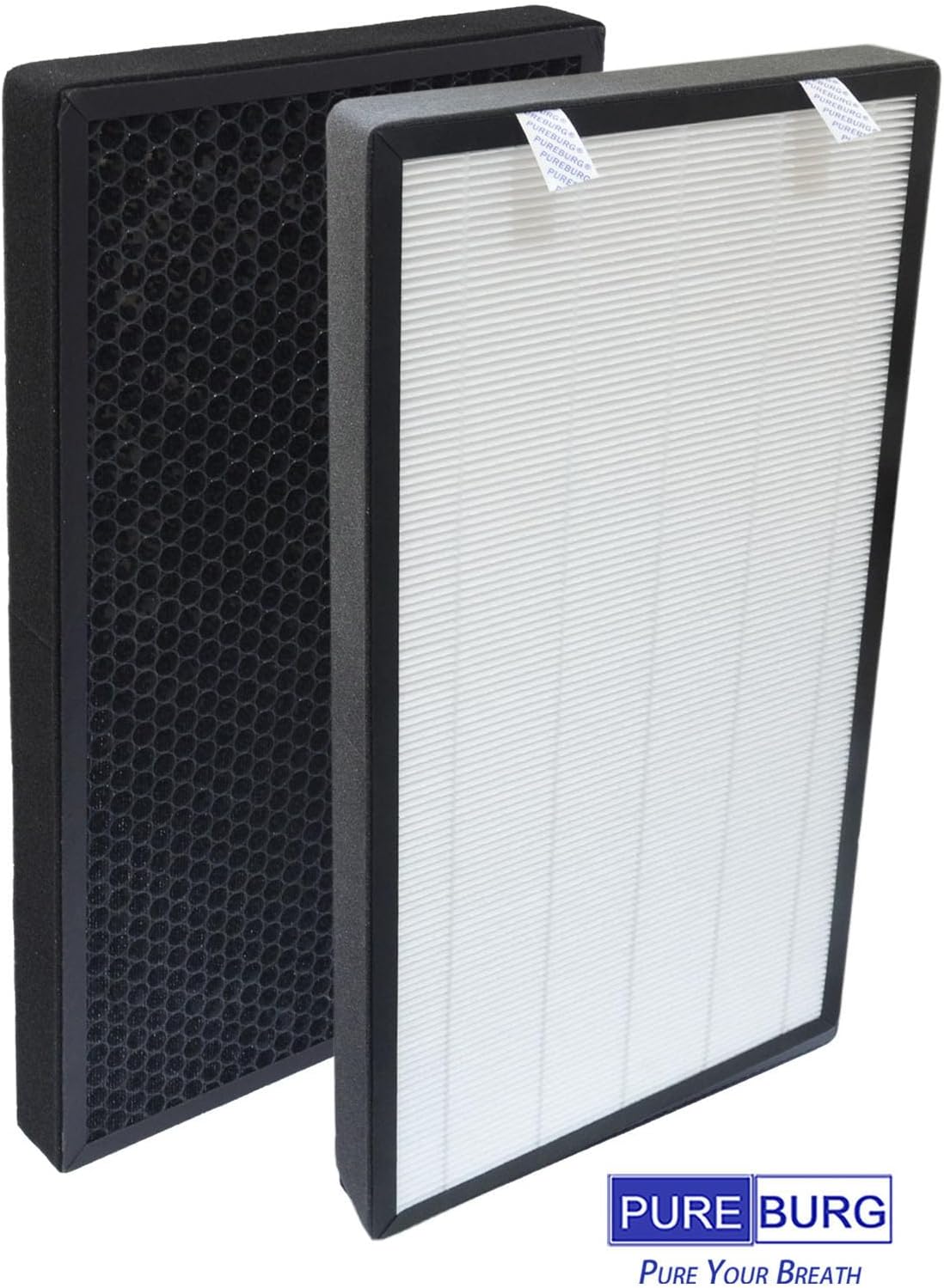 PUREBURG Replacement Filter Set Compatible with HATHASPACE HSP003 Air Purifier, 1-Set (2 Filters) H13 HEPA Activated Carbon Dual Filtration Air Clean - Image 2