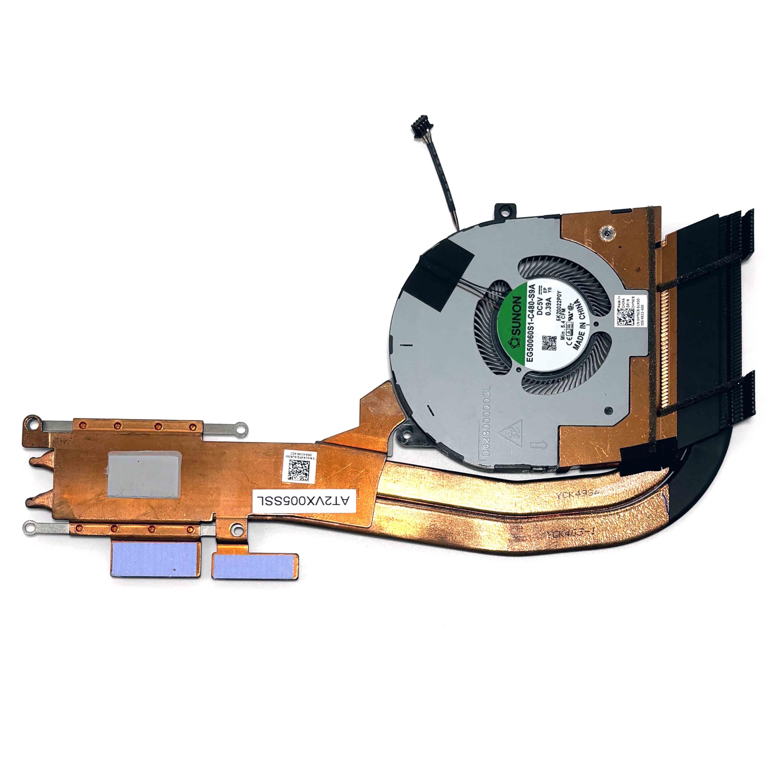 New Genuine CPU Cooling Fan with Heatsink for Dell Latitude 5501 5511 (Heatsink Assembly—UMA Version), P/N: CN-02K4Y3 2K4Y3