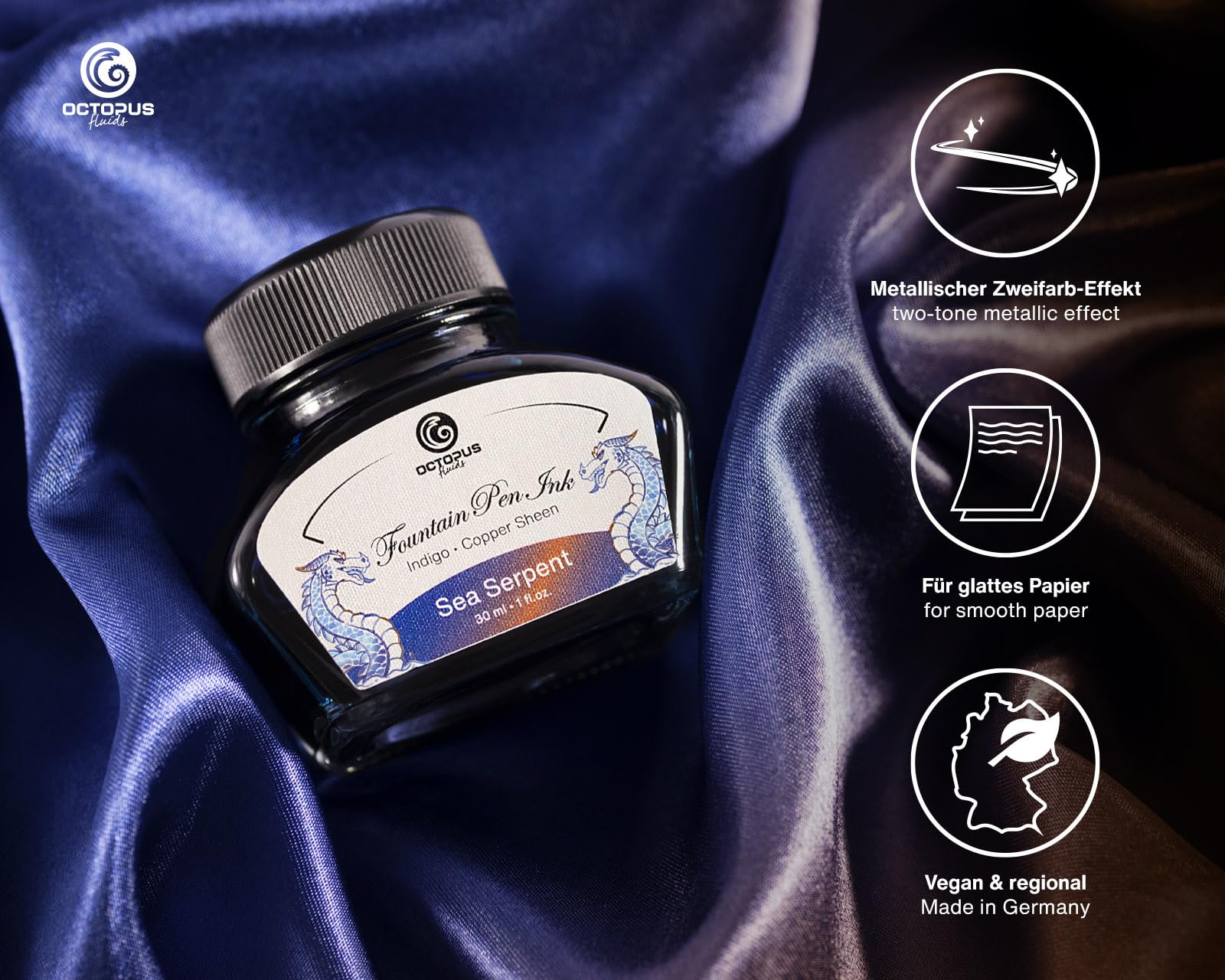 Amazon.com : Octopus Fluids Sea Serpent Sheen Ink, Fountain Pen