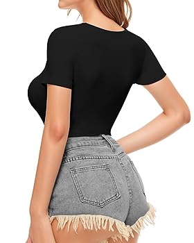 Body Donna Con Scollo Rotondo E Maniche Corte - Cotone Elastan, Comodo E Versatile Per Tutto Il Giorno - Foto 7