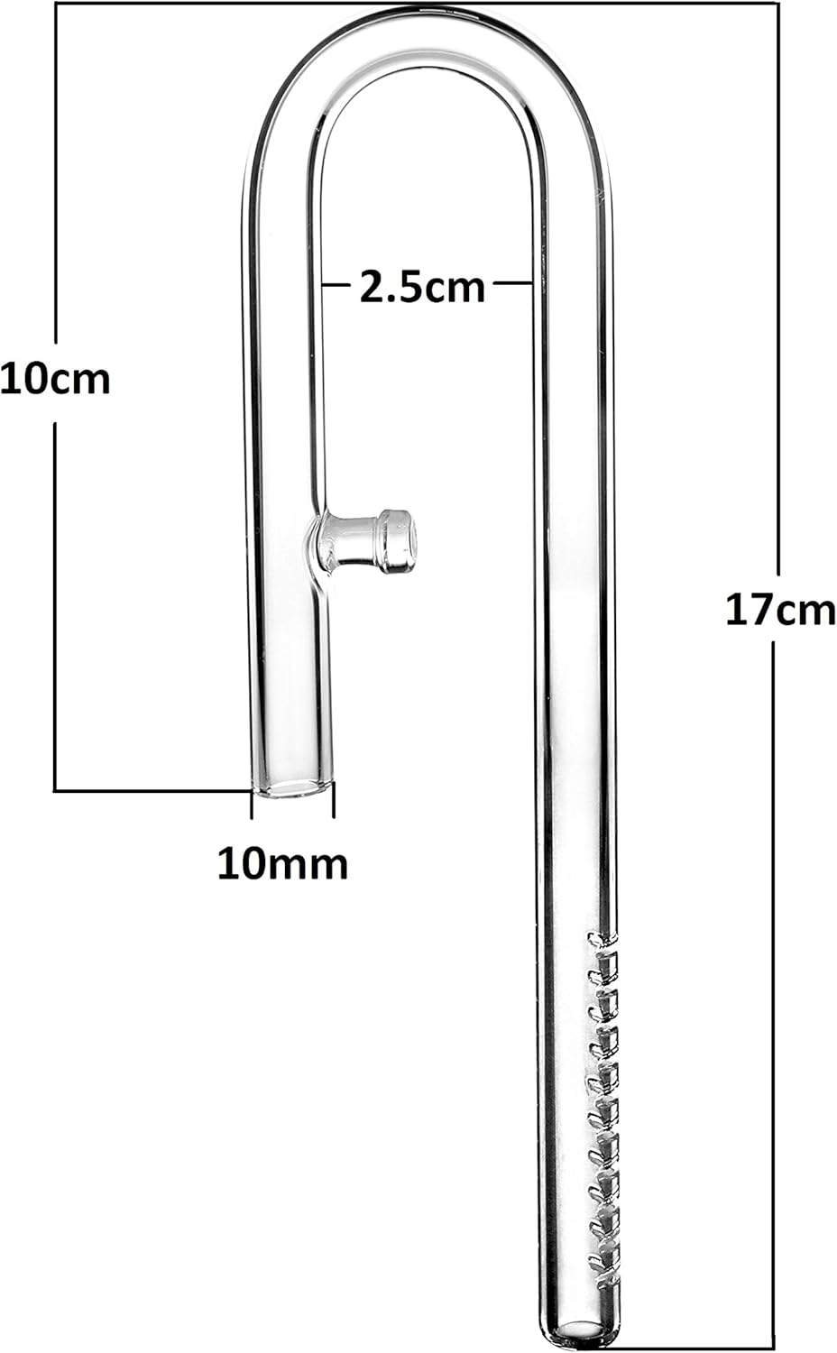 Glass Lily Pipe Mini Inflow Outflow Set 10mm for 9/12mm Tubing - Nano Aquarium Planted Tank Aquascaping