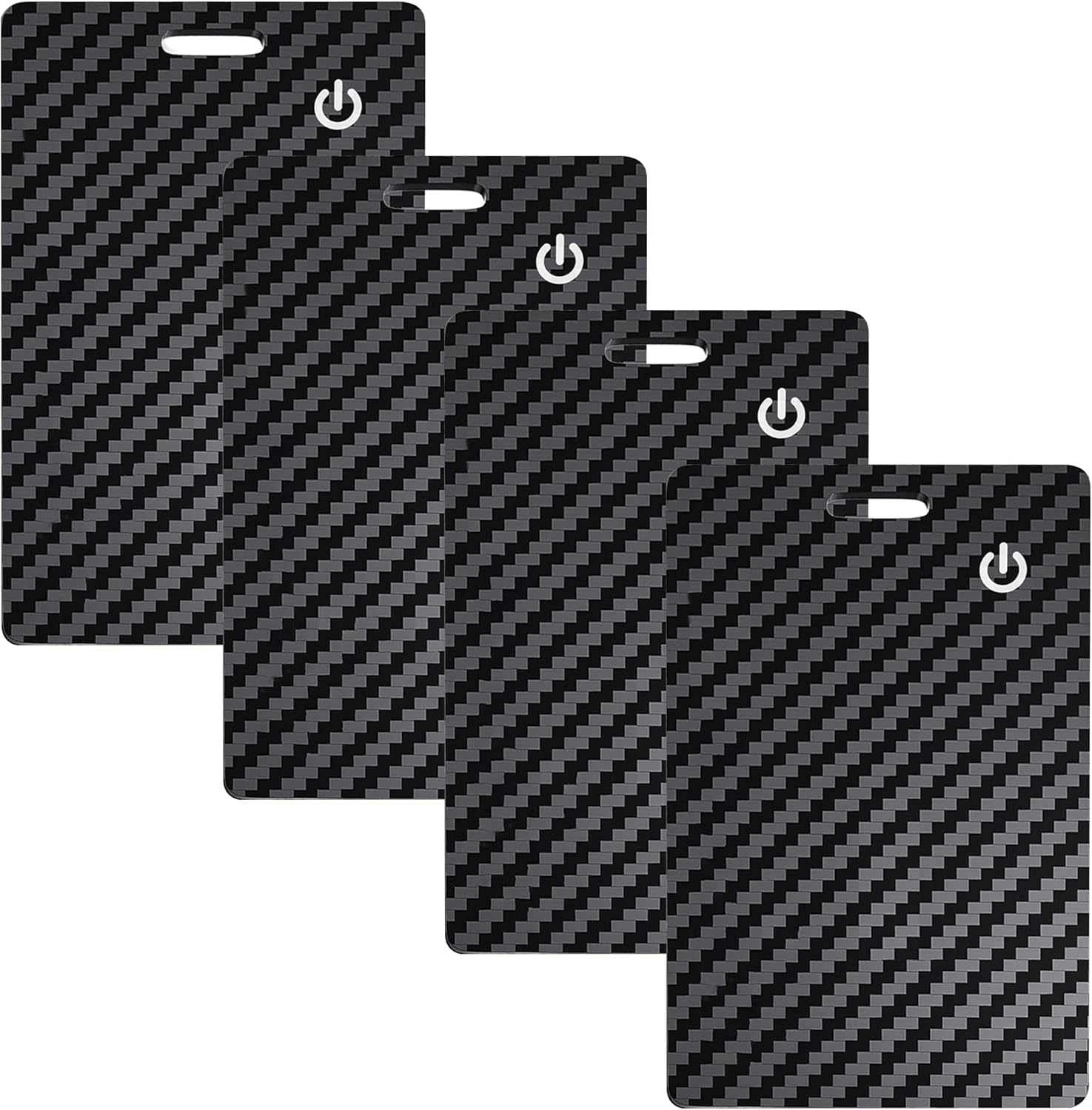 [Apple MFi Certified] 4 Pack Wallet Tracker Card with Apple Find My (iOS Only) Rechargeable Air Tracker Tags Bluetooth Wallet Finder IP68 Waterproof GPS Tracker Item Finder for Keys, Bags, Passport