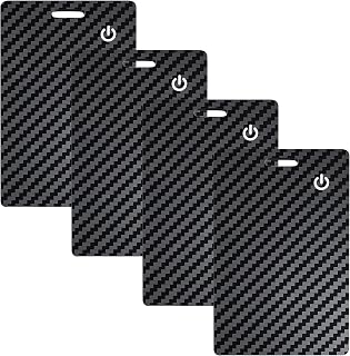 [Apple MFi Certified] 4 Pack Wallet Tracker Card with Apple Find My (iOS Only) Rechargeable Air Tracker Tags Bluetooth Wallet Finder IP68 Waterproof GPS Tracker Item Finder for Keys, Bags, Passport